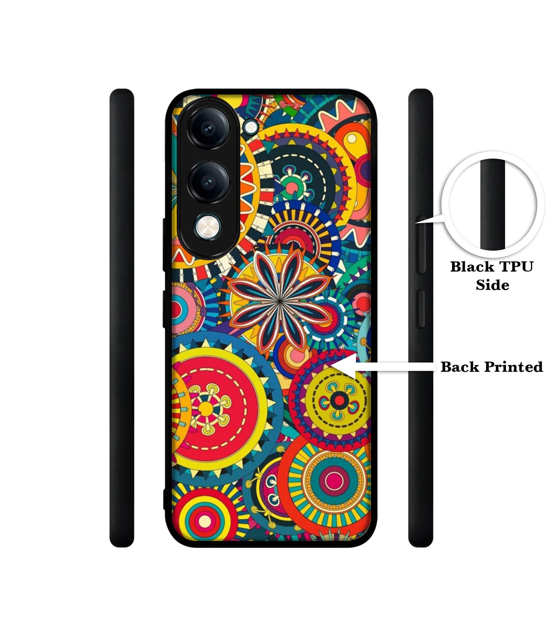 Ring Pattern Print Designer 2D Printed Back Case Cover for Vivo Y04 4G / Y19e 4G / Y29s 5G