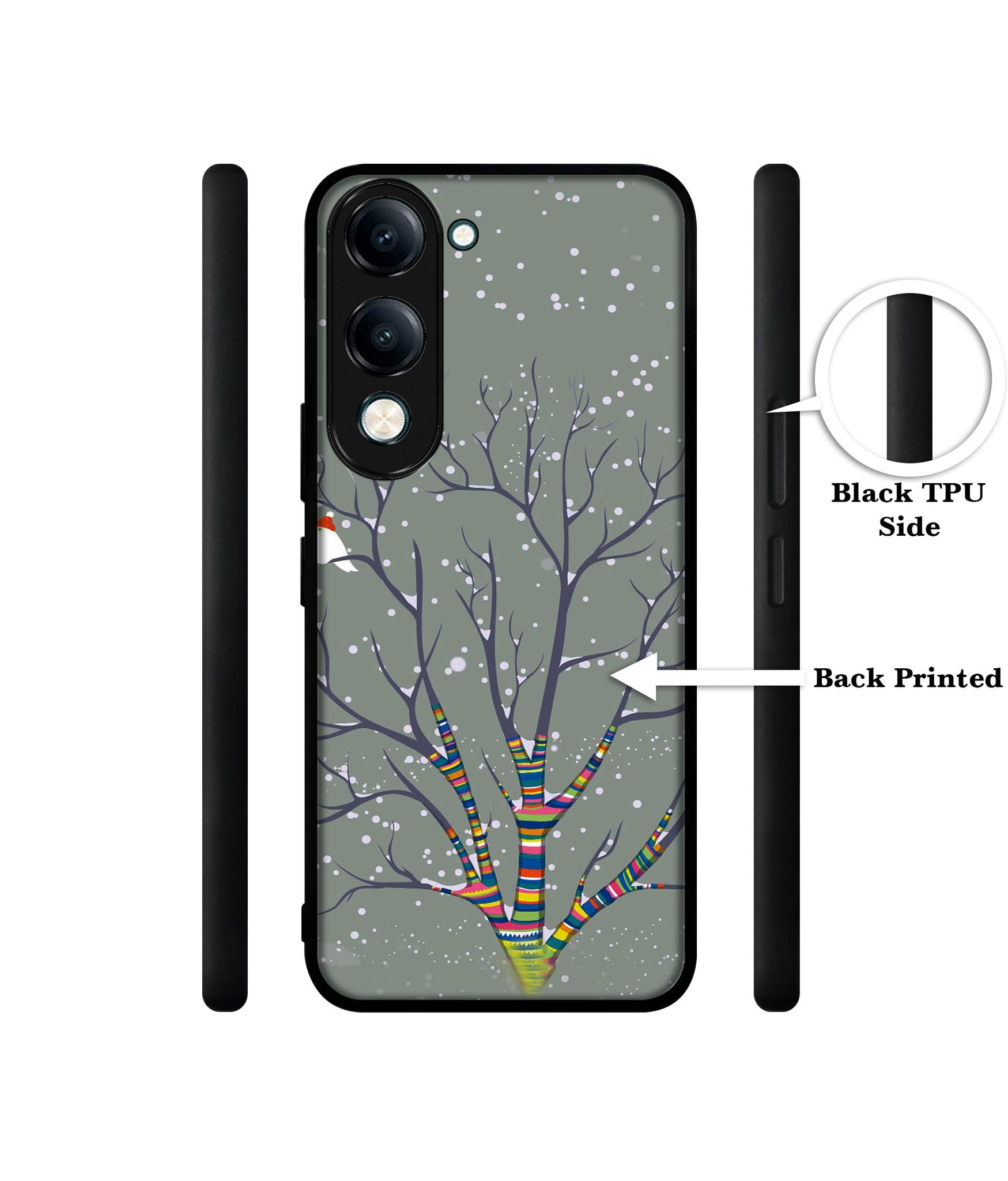 Winter Pattern Print Designer 2D Printed Back Case Cover for Vivo Y04 4G / Y19e 4G / Y29s 5G