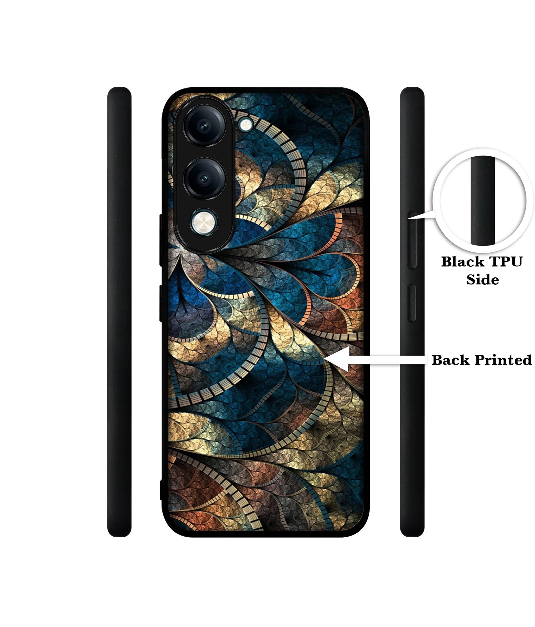 Fractional Pattern Designer 2D Printed Back Case Cover for Vivo Y04 4G / Y19e 4G / Y29s 5G