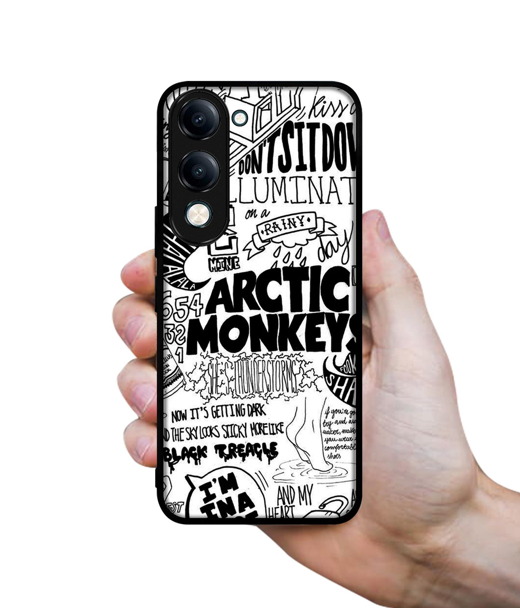 Arctic Monkeys Pattern Designer 2D Printed Back Case Cover for Vivo Y04 4G / Y19e 4G / Y29s 5G