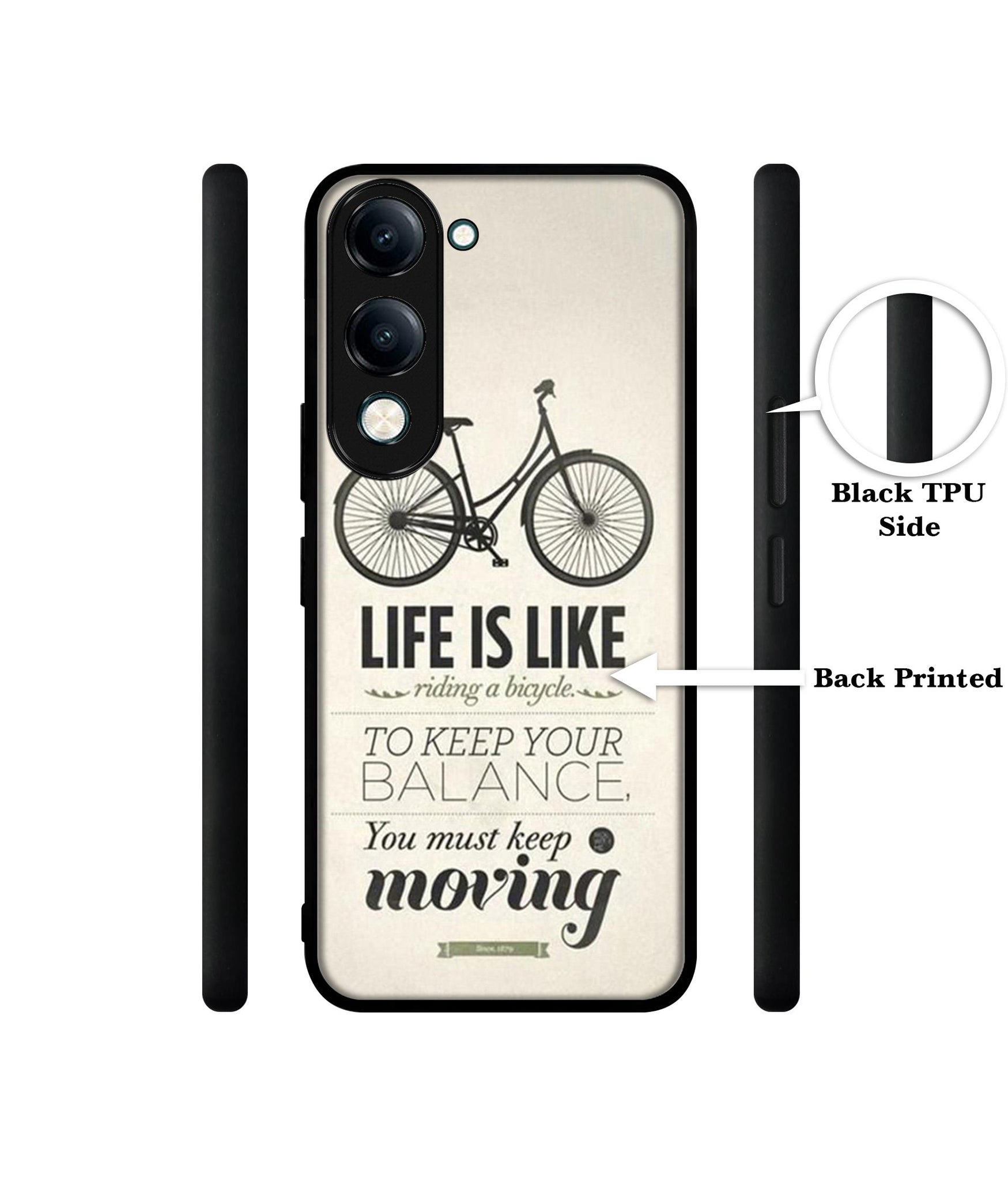 Life is Like Moving Designer 2D Printed Back Case Cover for Vivo Y04 4G / Y19e 4G / Y29s 5G