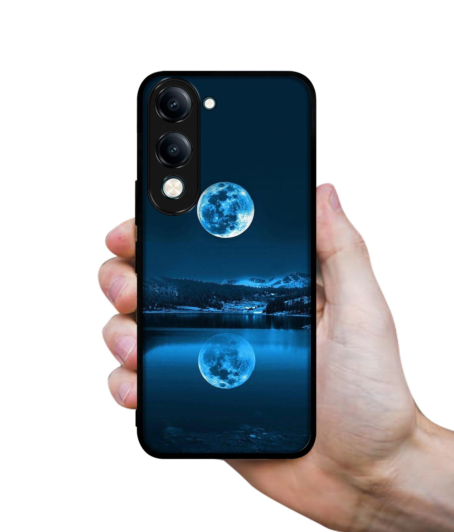 Moon Pattern Print Designer 2D Printed Back Case Cover for Vivo Y04 4G / Y19e 4G / Y29s 5G