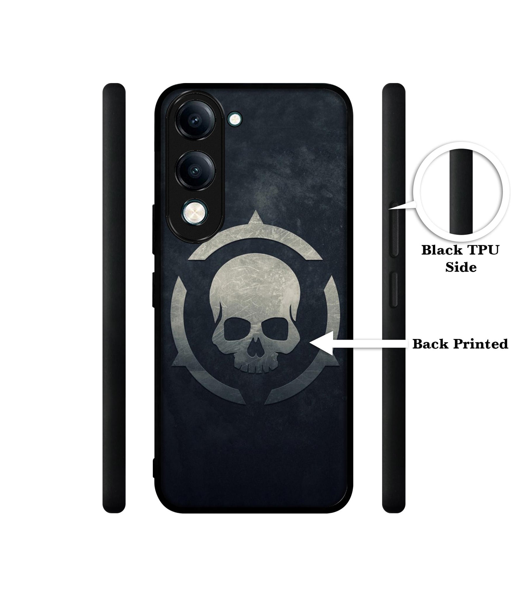Skull Pattern Print Designer 2D Printed Back Case Cover for Vivo Y04 4G / Y19e 4G / Y29s 5G