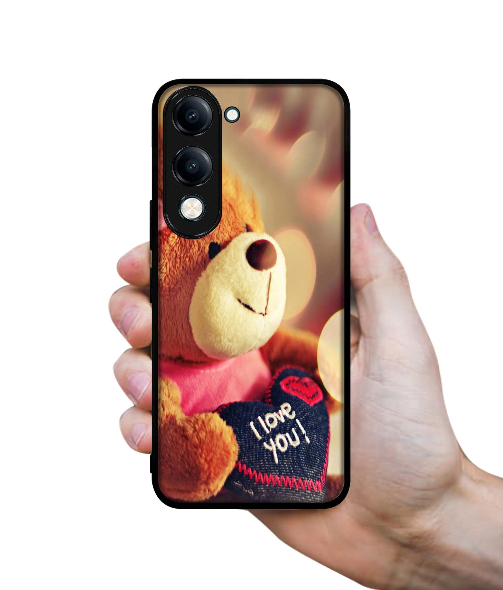 Teddy Bear Designer 2D Printed Back Case Cover for Vivo Y04 4G / Y19e 4G / Y29s 5G