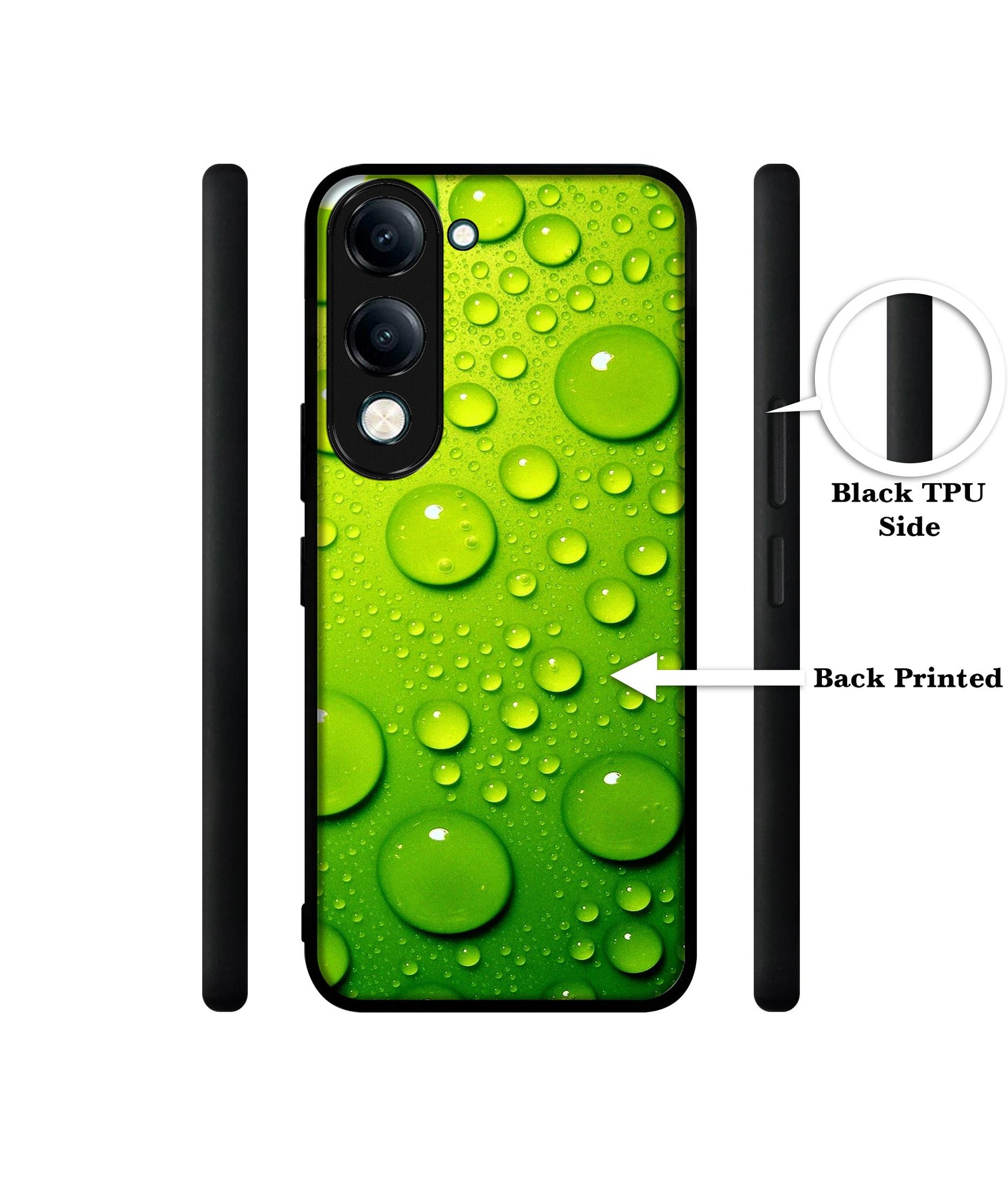 Green Bubbles Designer 2D Printed Back Case Cover for Vivo Y04 4G / Y19e 4G / Y29s 5G
