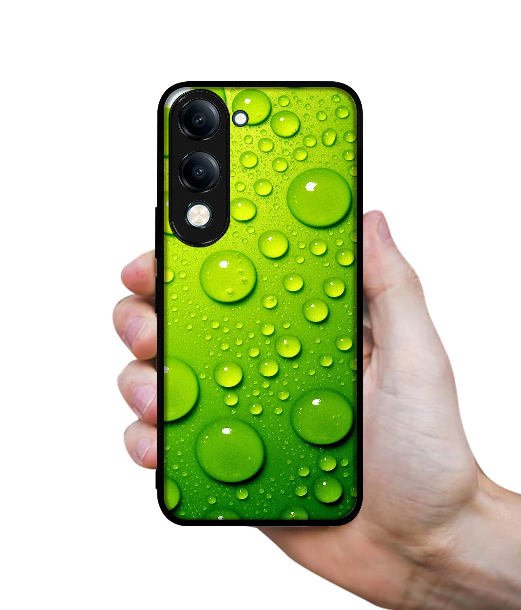 Green Bubbles Designer 2D Printed Back Case Cover for Vivo Y04 4G / Y19e 4G / Y29s 5G