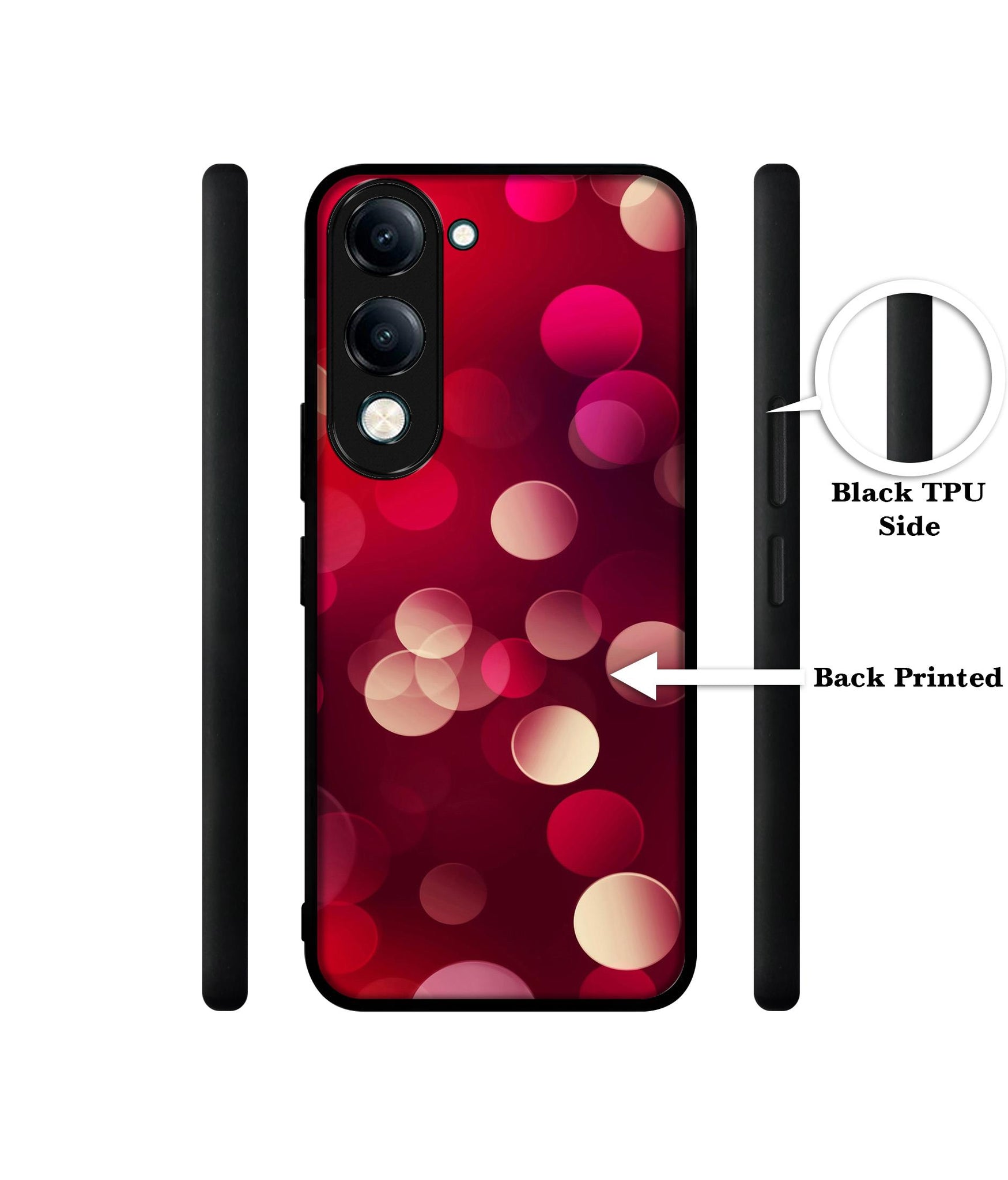3D Circles Designer 2D Printed Back Case Cover for Vivo Y04 4G / Y19e 4G / Y29s 5G