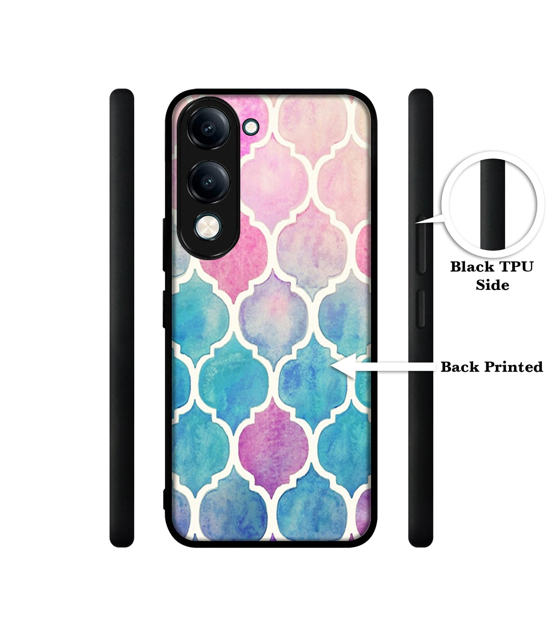Patterns Art Designer 2D Printed Back Case Cover for Vivo Y04 4G / Y19e 4G / Y29s 5G