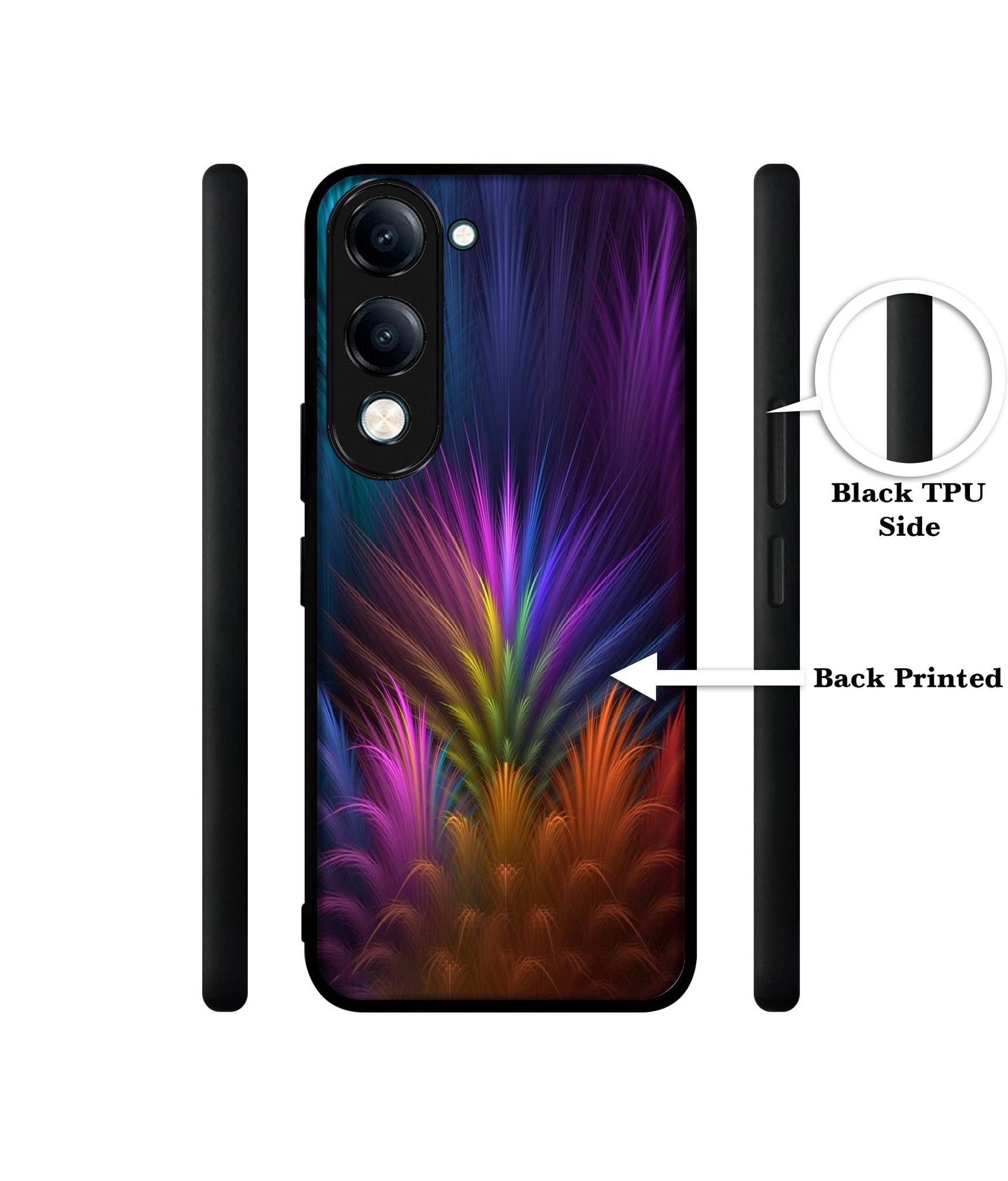 Multicoloured Designer 2D Printed Back Case Cover for Vivo Y04 4G / Y19e 4G / Y29s 5G