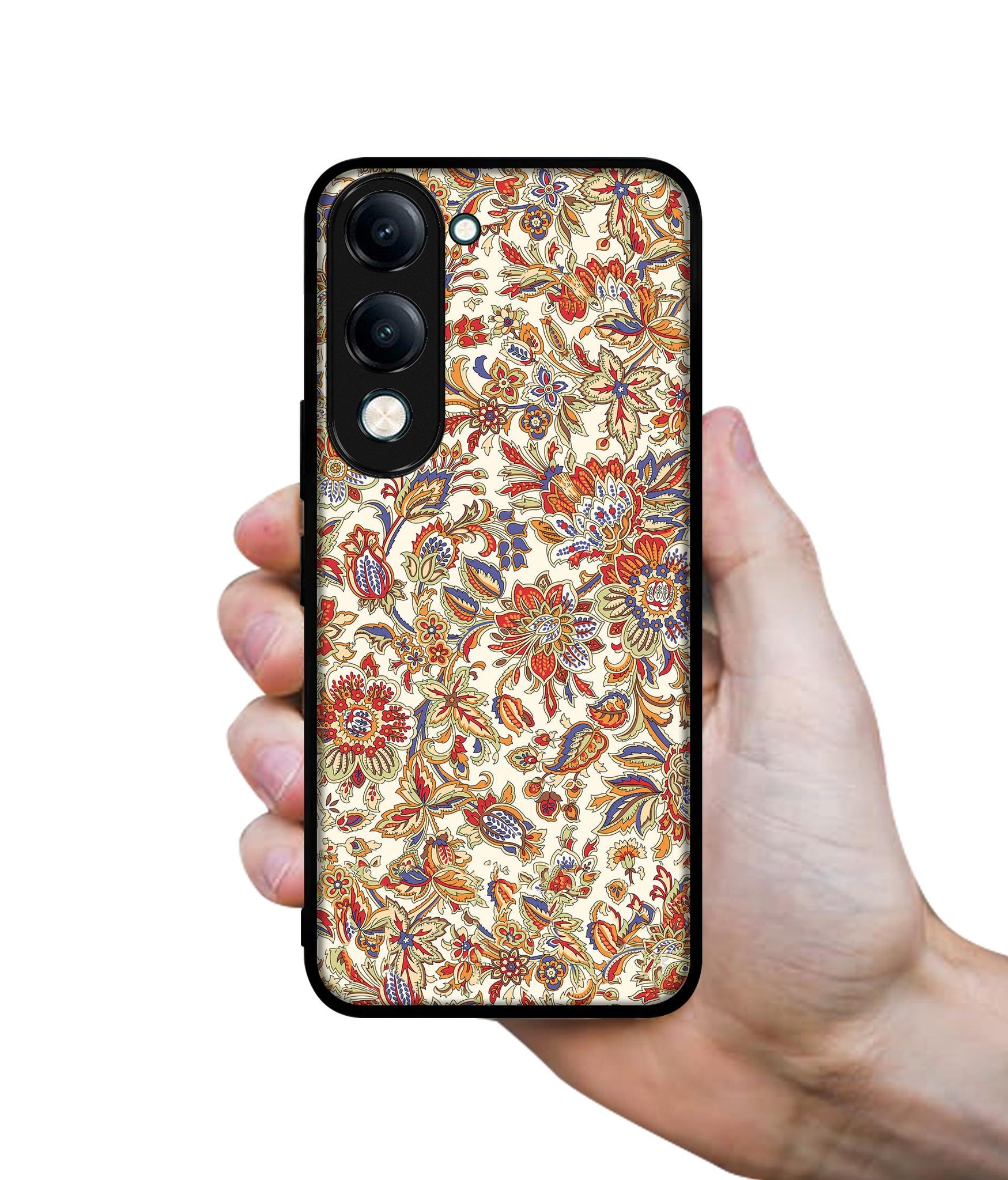 Floral Designer 2D Printed Back Case Cover for Vivo Y04 4G / Y19e 4G / Y29s 5G