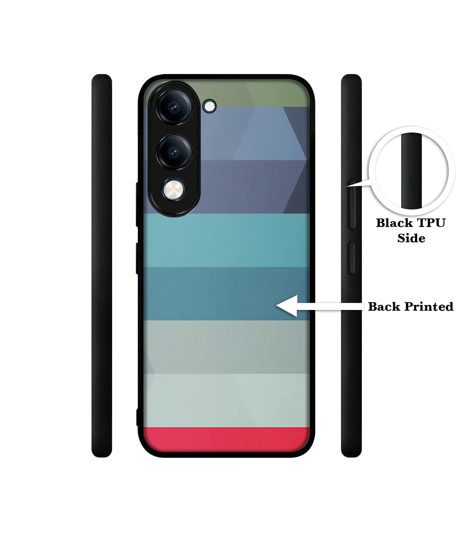 Colorful Lines Designer 2D Printed Back Case Cover for Vivo Y04 4G / Y19e 4G / Y29s 5G