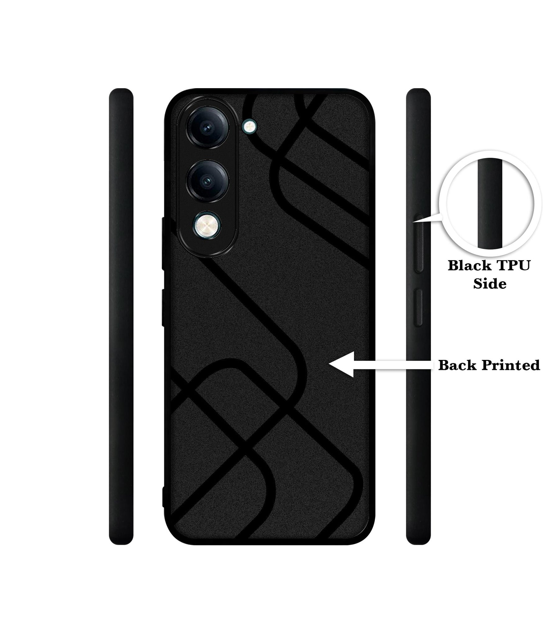 Zig-Zag Black Line Designer 2D Printed Back Case Cover for Vivo Y04 4G / Y19e 4G / Y29s 5G
