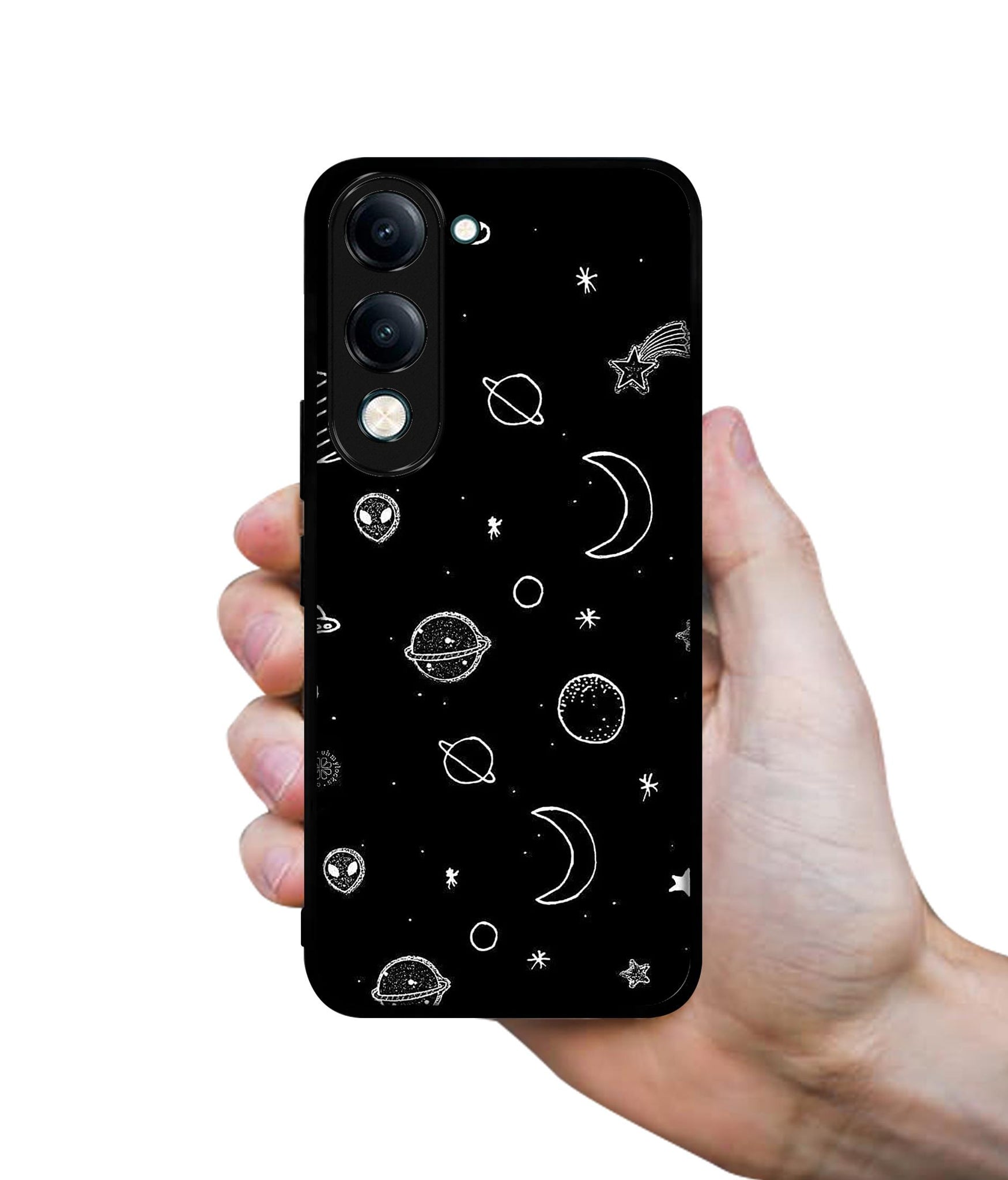 Space Stars Universe Designer 2D Printed Back Case Cover for Vivo Y04 4G / Y19e 4G / Y29s 5G