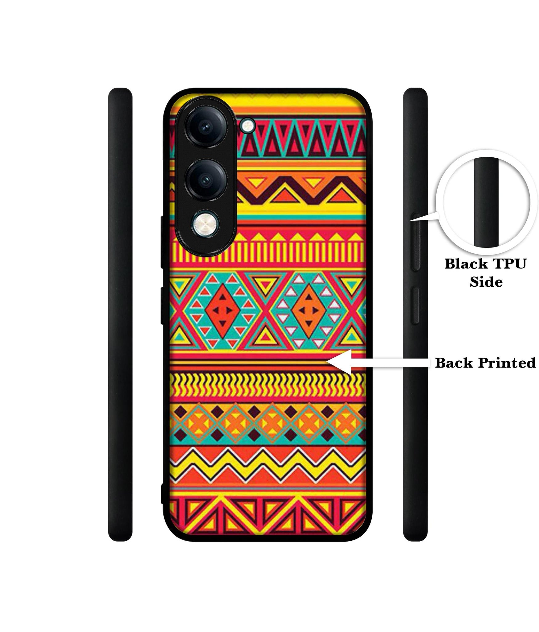 Artistic Rangoli Designer 2D Printed Back Case Cover for Vivo Y04 4G / Y19e 4G / Y29s 5G