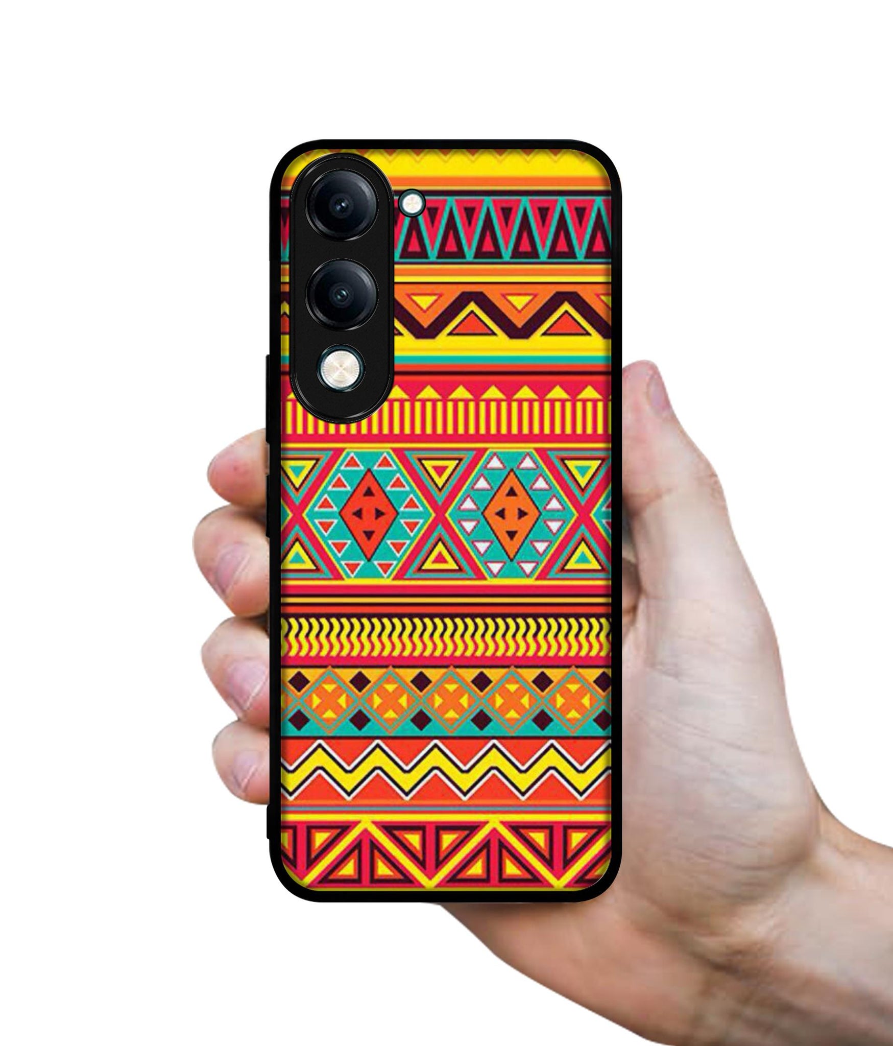 Artistic Rangoli Designer 2D Printed Back Case Cover for Vivo Y04 4G / Y19e 4G / Y29s 5G