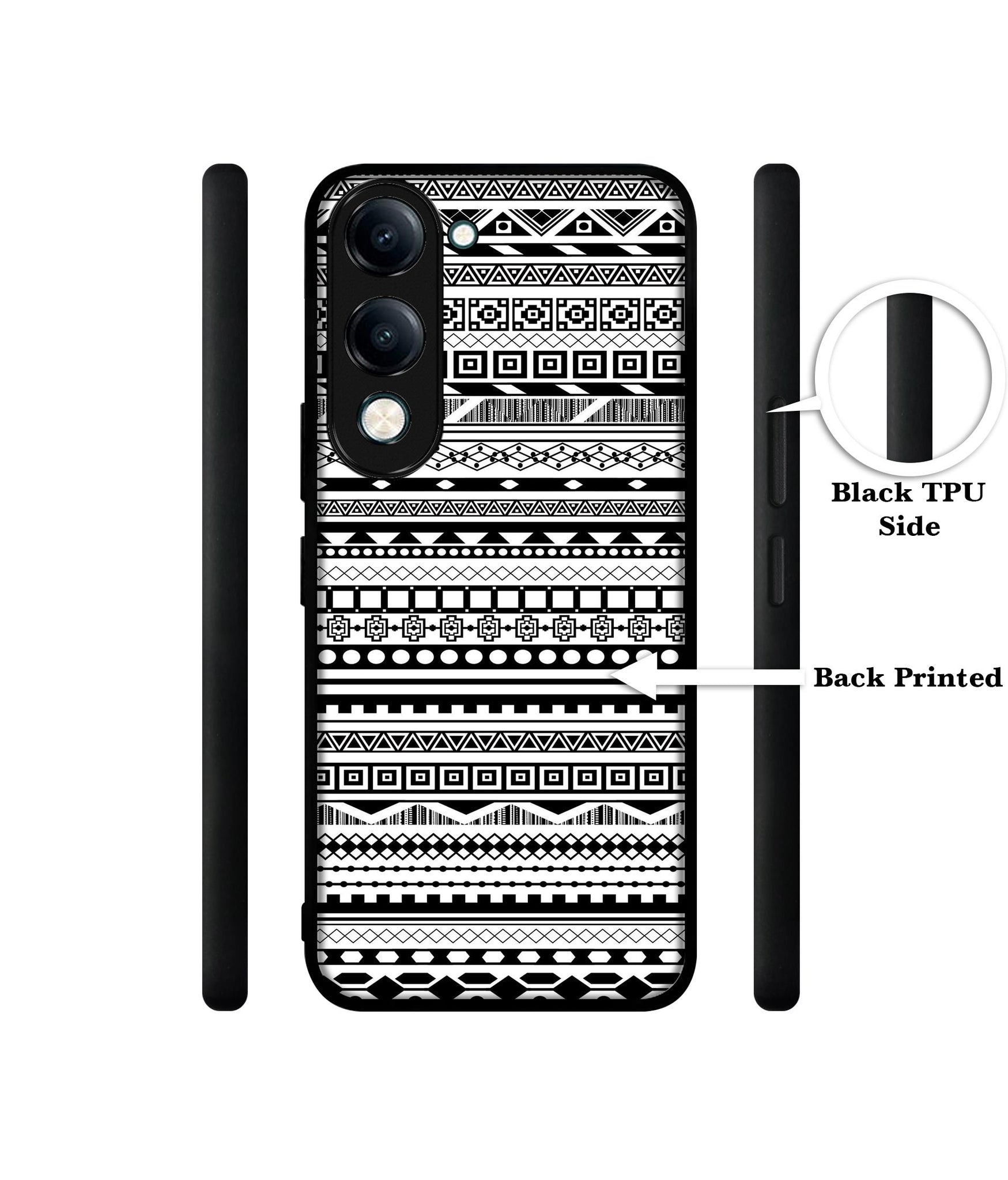 Black & White Patterns Designer 2D Printed Back Case Cover for Vivo Y04 4G / Y19e 4G / Y29s 5G