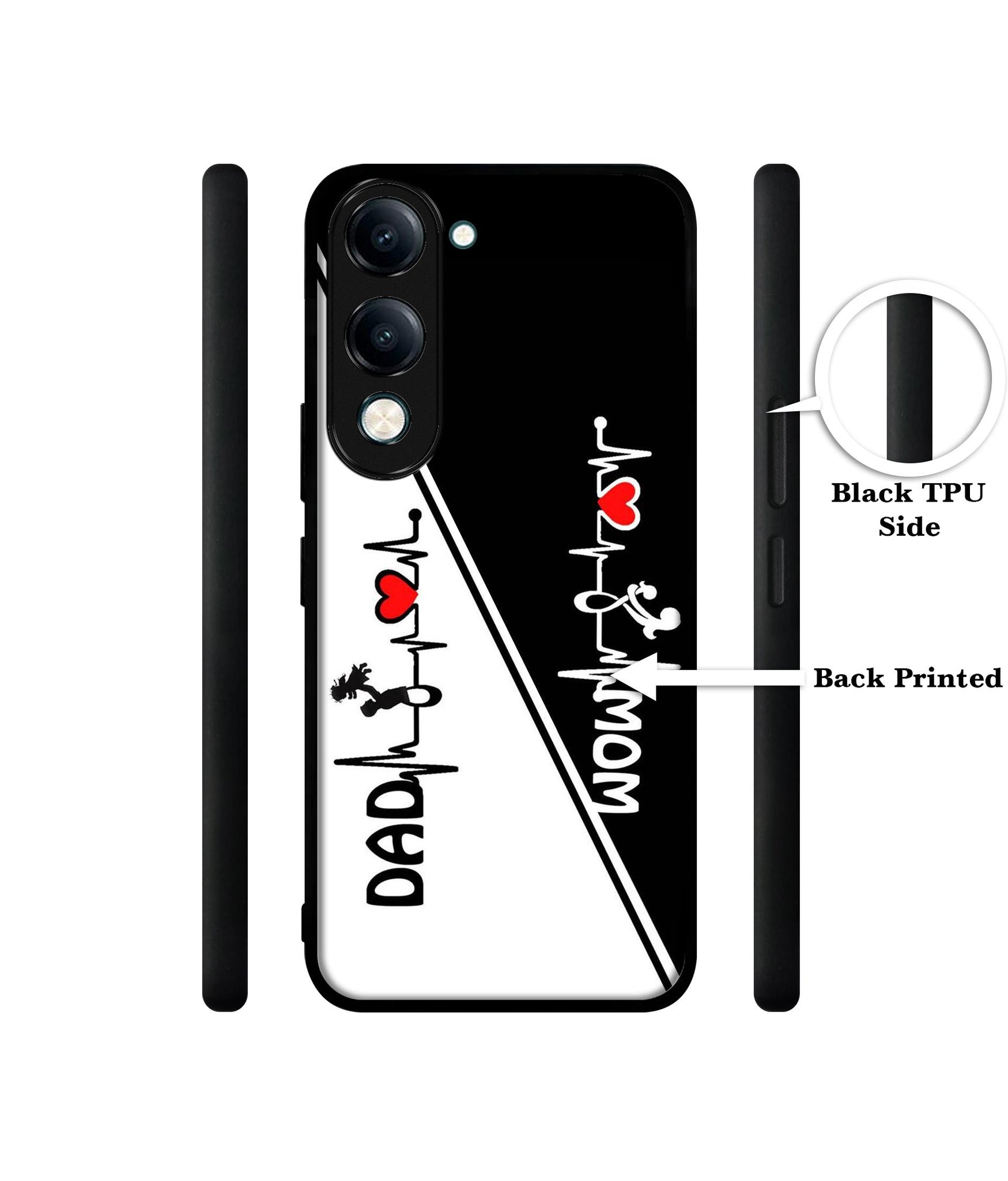 Mom and Dad Lover Designer 2D Printed Back Case Cover for Vivo Y04 4G / Y19e 4G / Y29s 5G