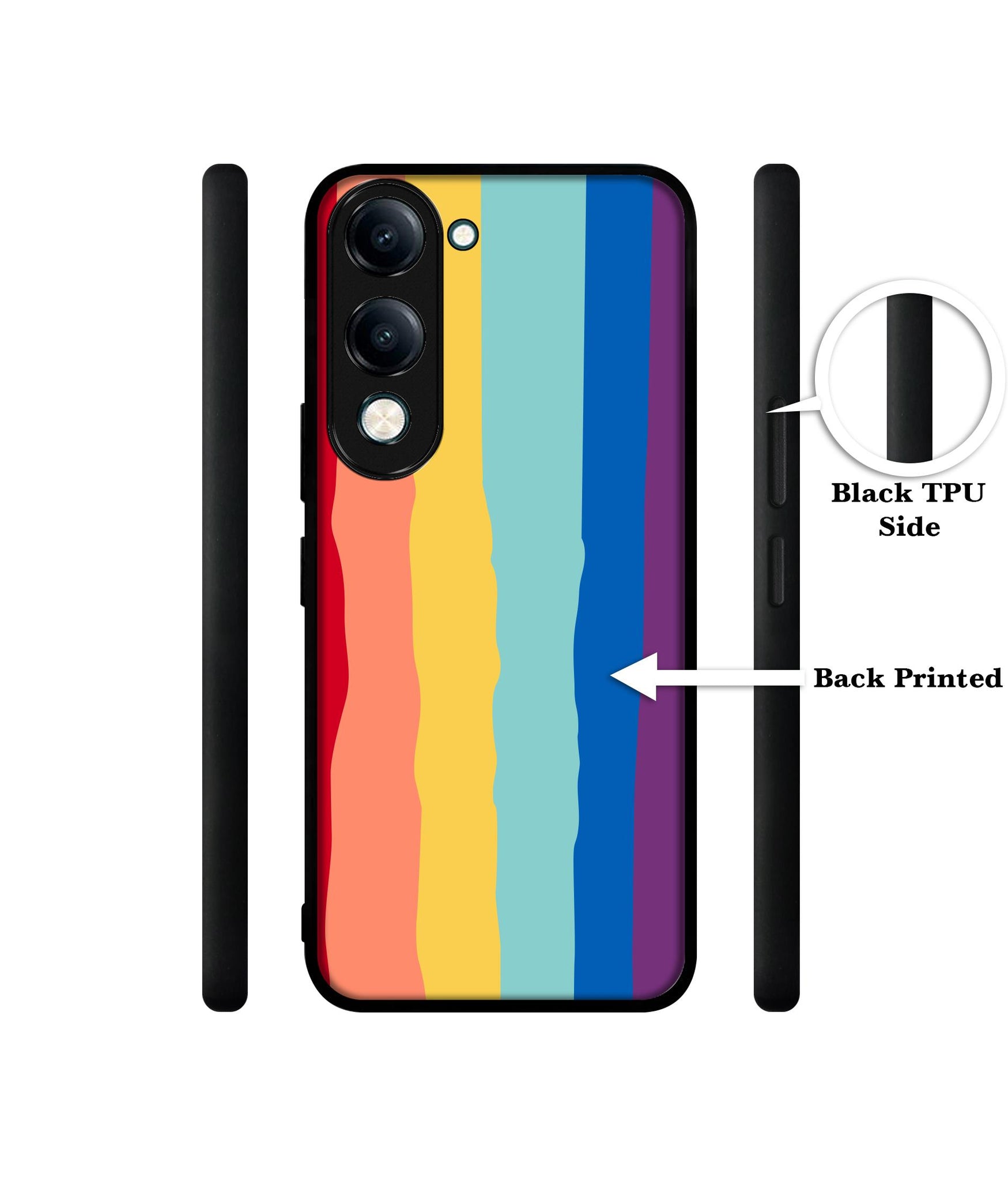Rainbow Designer 2D Printed Back Case Cover for Vivo Y04 4G / Y19e 4G / Y29s 5G