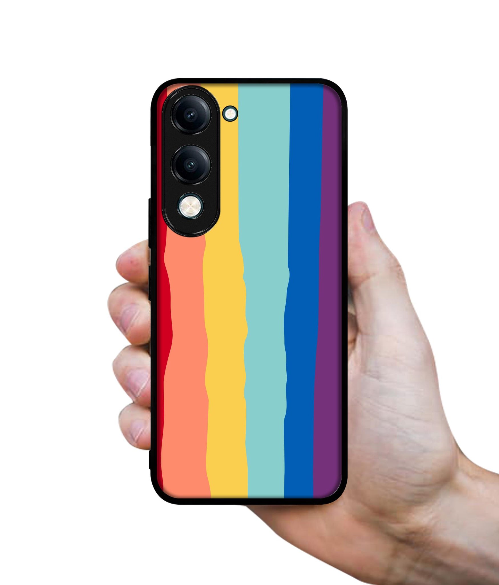 Rainbow Designer 2D Printed Back Case Cover for Vivo Y04 4G / Y19e 4G / Y29s 5G