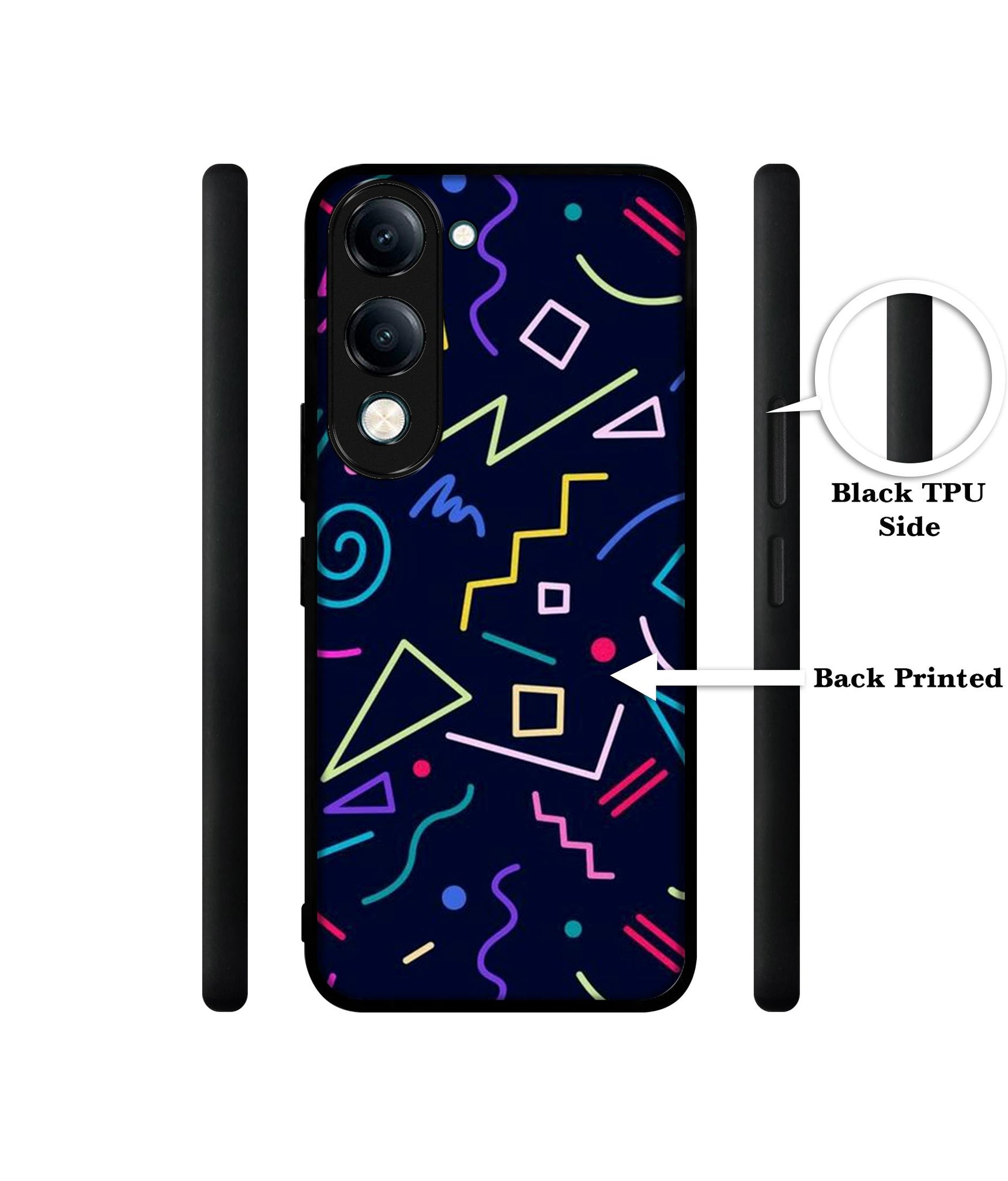 Retro Abstract Designer 2D Printed Back Case Cover for Vivo Y04 4G / Y19e 4G / Y29s 5G