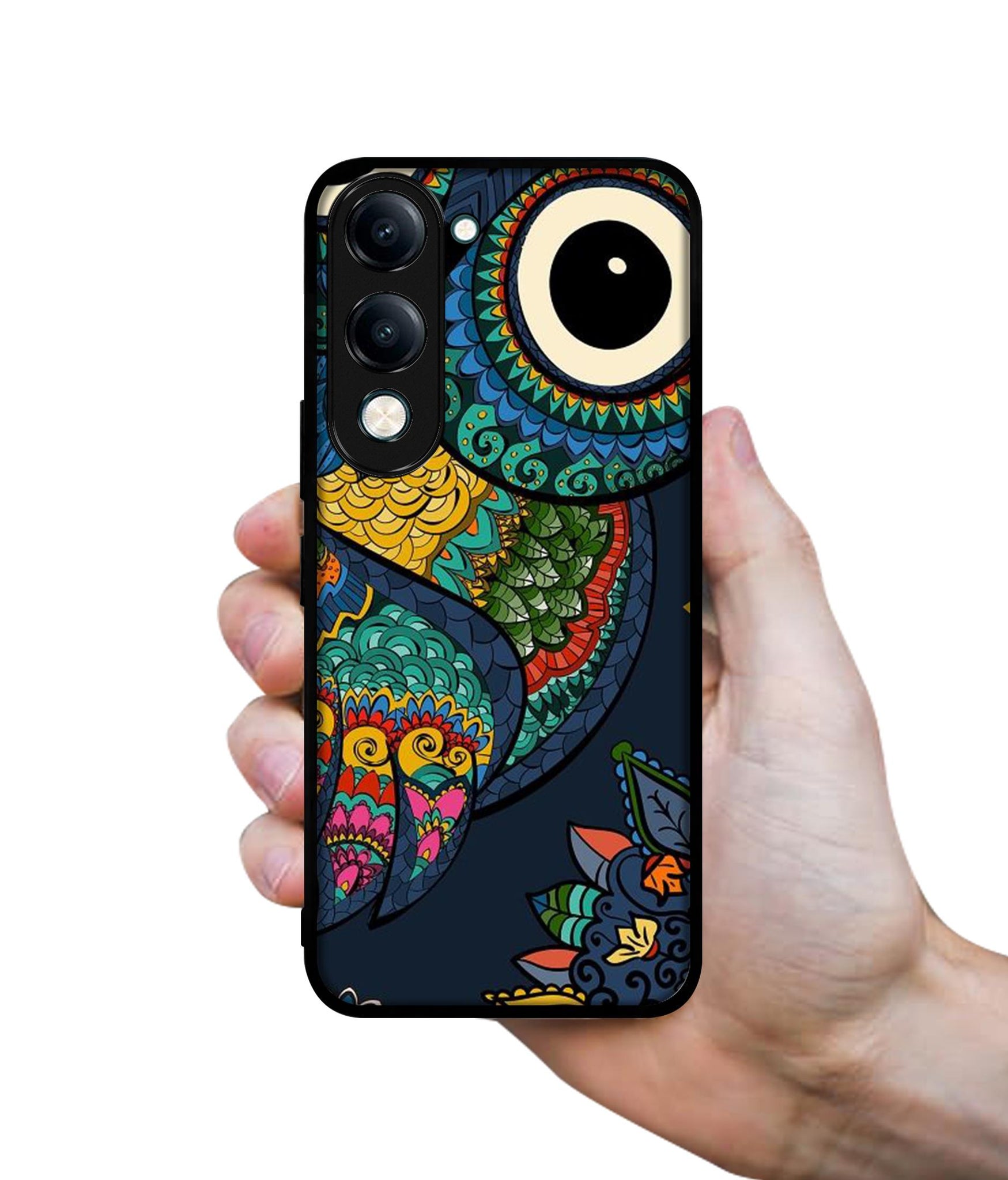 Owl Illustration Designer 2D Printed Back Case Cover for Vivo Y04 4G / Y19e 4G / Y29s 5G