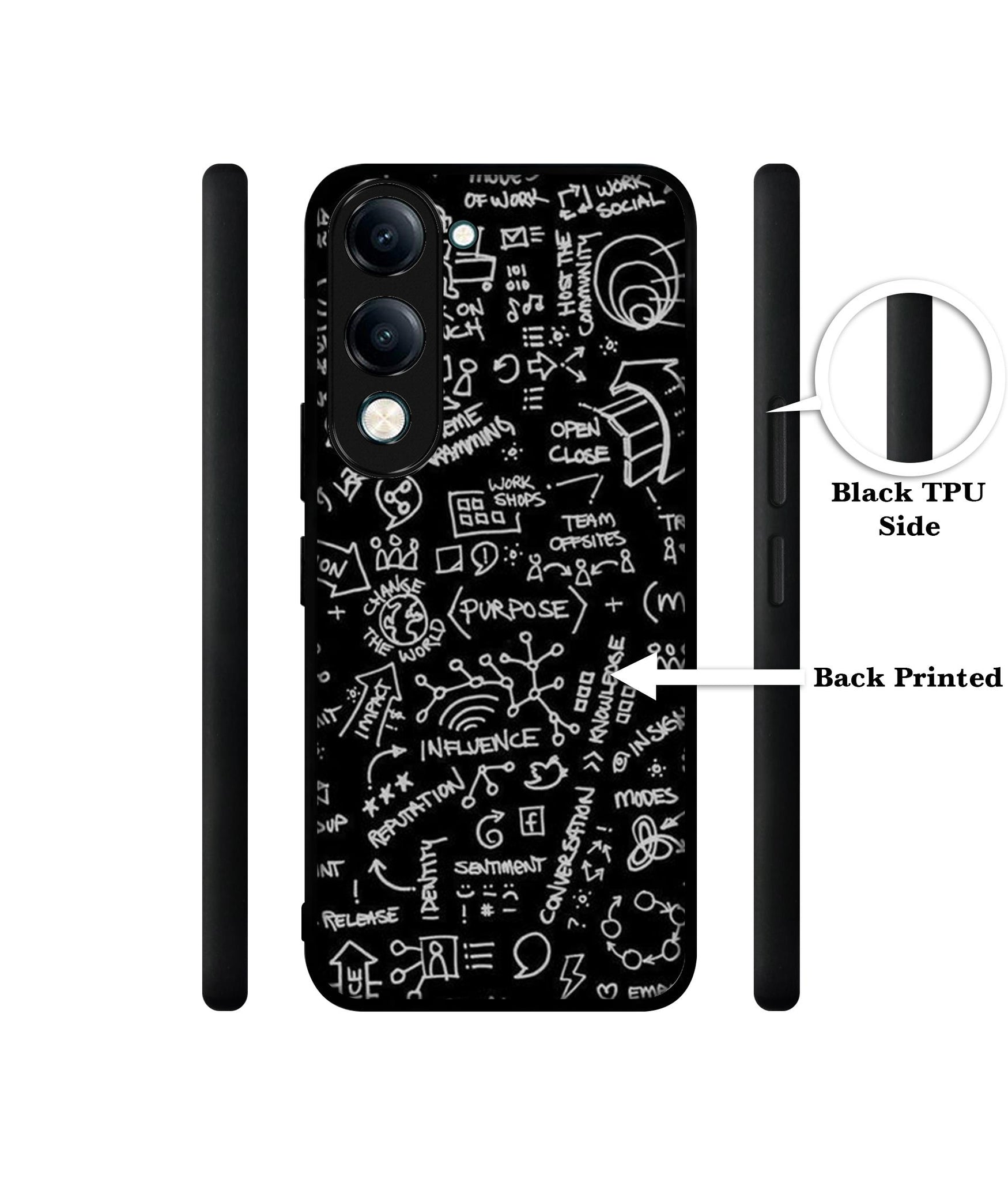 Formulas Designer 2D Printed Back Case Cover for Vivo Y04 4G / Y19e 4G / Y29s 5G