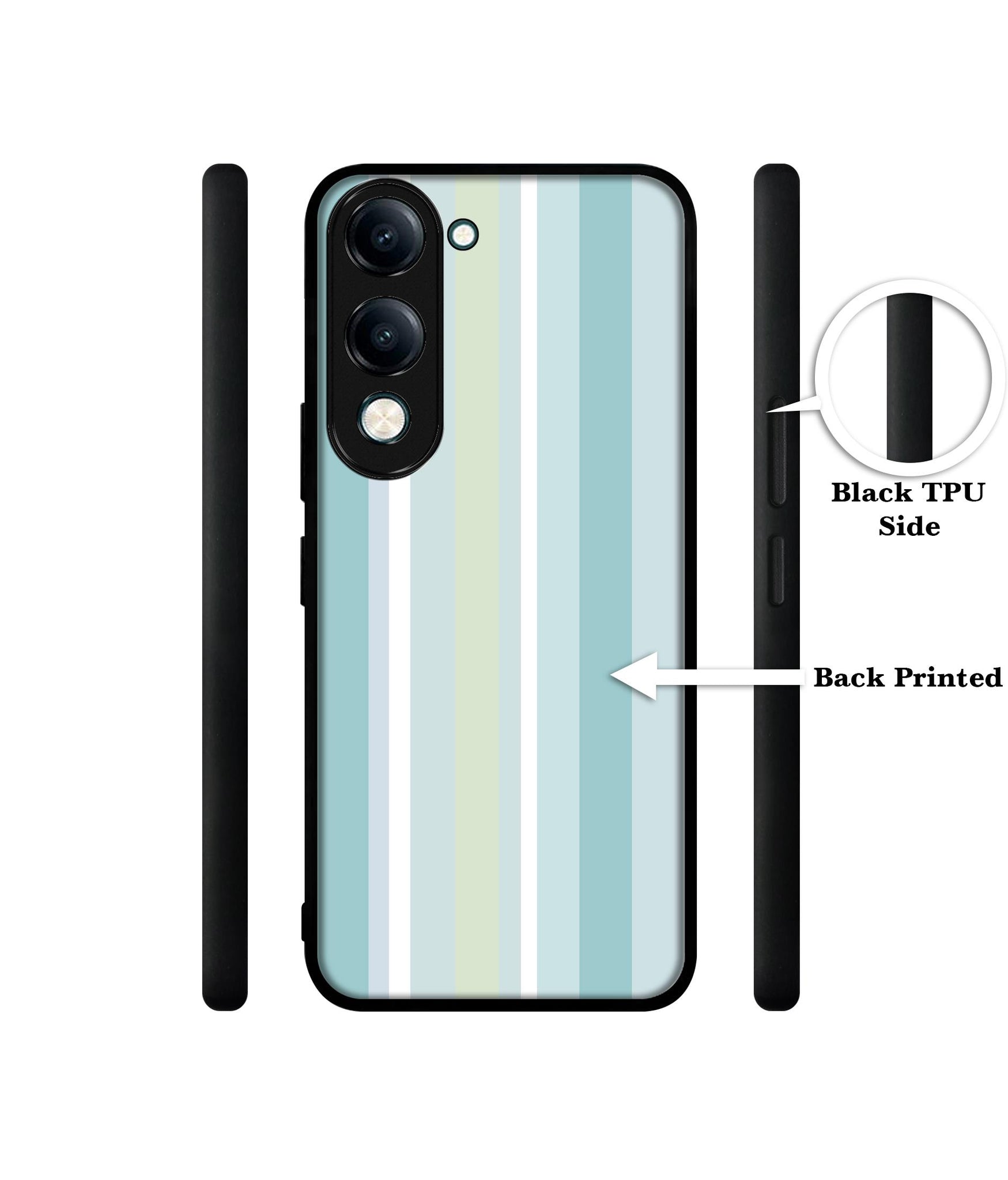 Light Green Stripes Designer 2D Printed Back Case Cover for Vivo Y04 4G / Y19e 4G / Y29s 5G