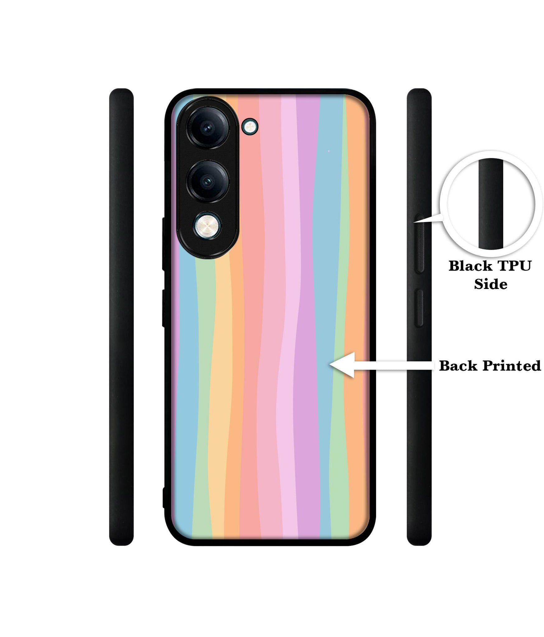 Cool Rainbow Designer 2D Printed Back Case Cover for Vivo Y04 4G / Y19e 4G / Y29s 5G