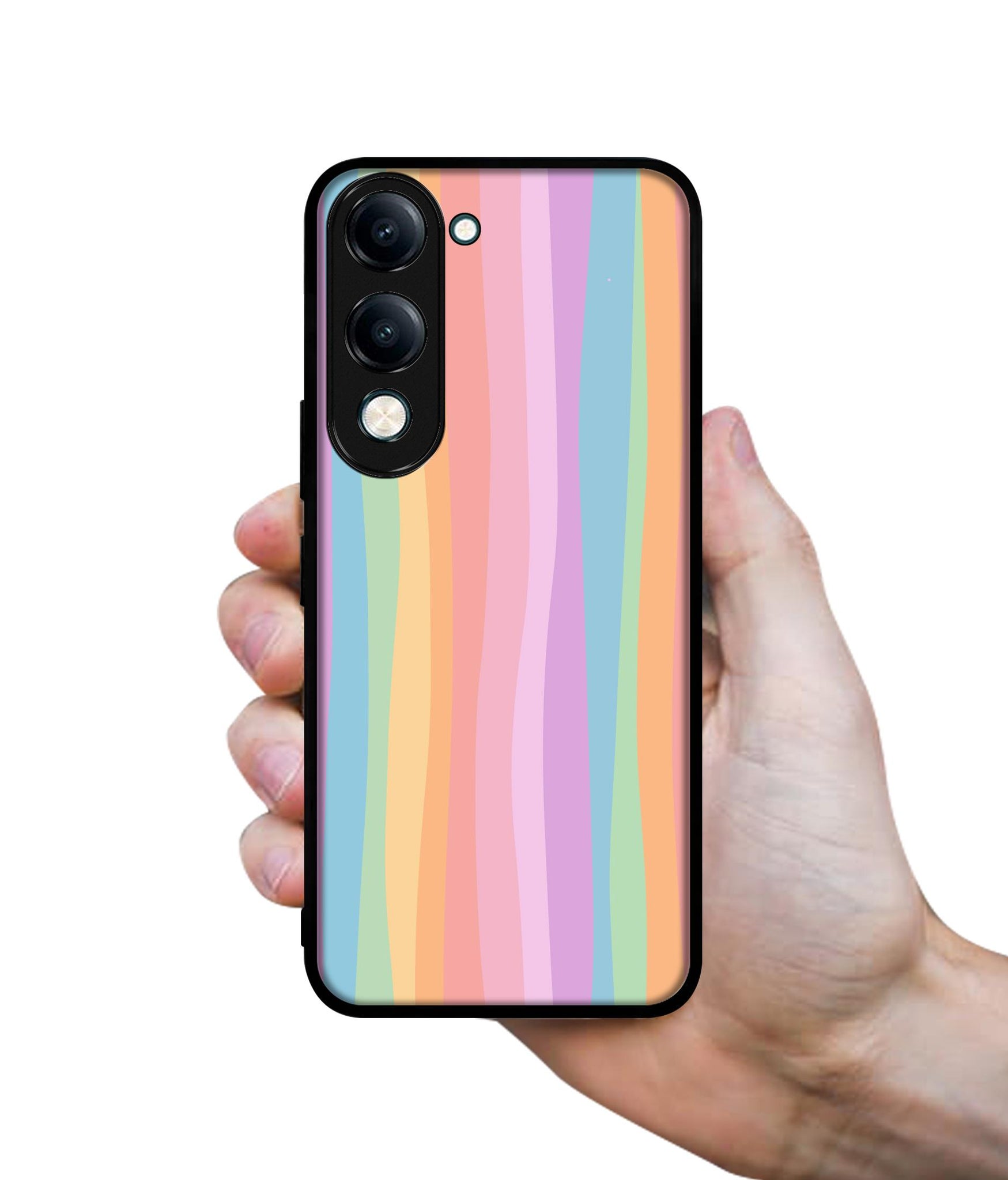 Cool Rainbow Designer 2D Printed Back Case Cover for Vivo Y04 4G / Y19e 4G / Y29s 5G