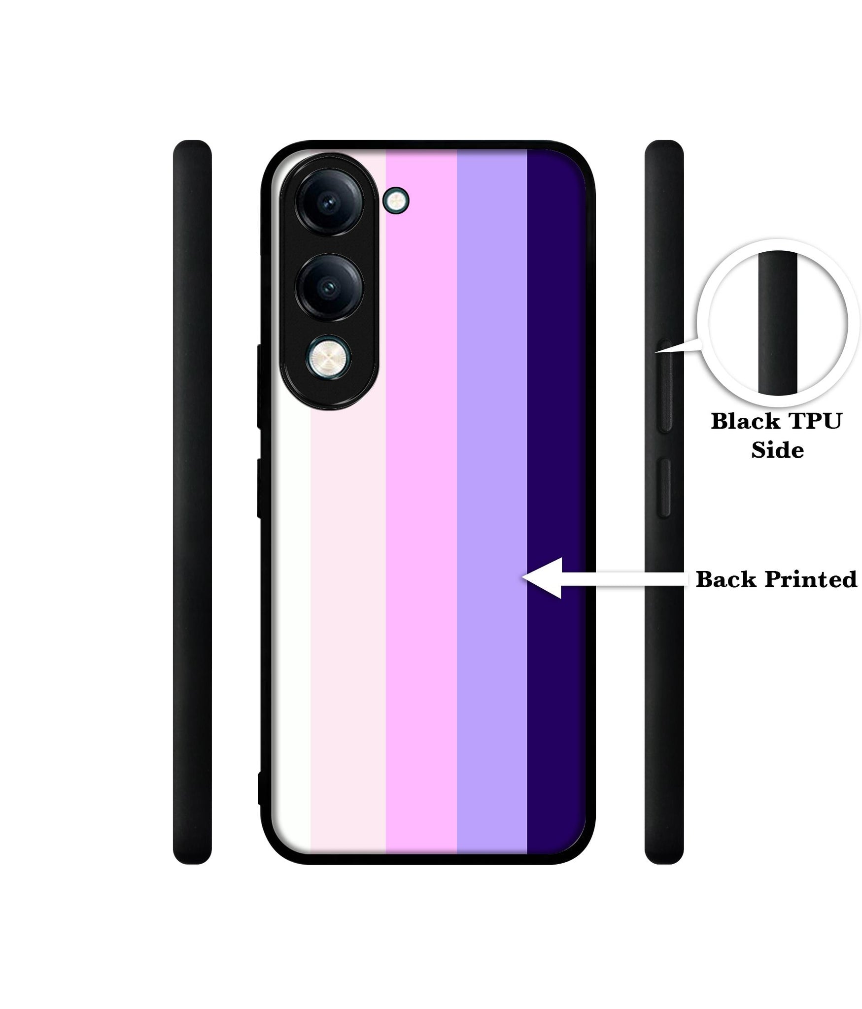Pink and Purple Lines Designer 2D Printed Back Case Cover for Vivo Y04 4G / Y19e 4G / Y29s 5G