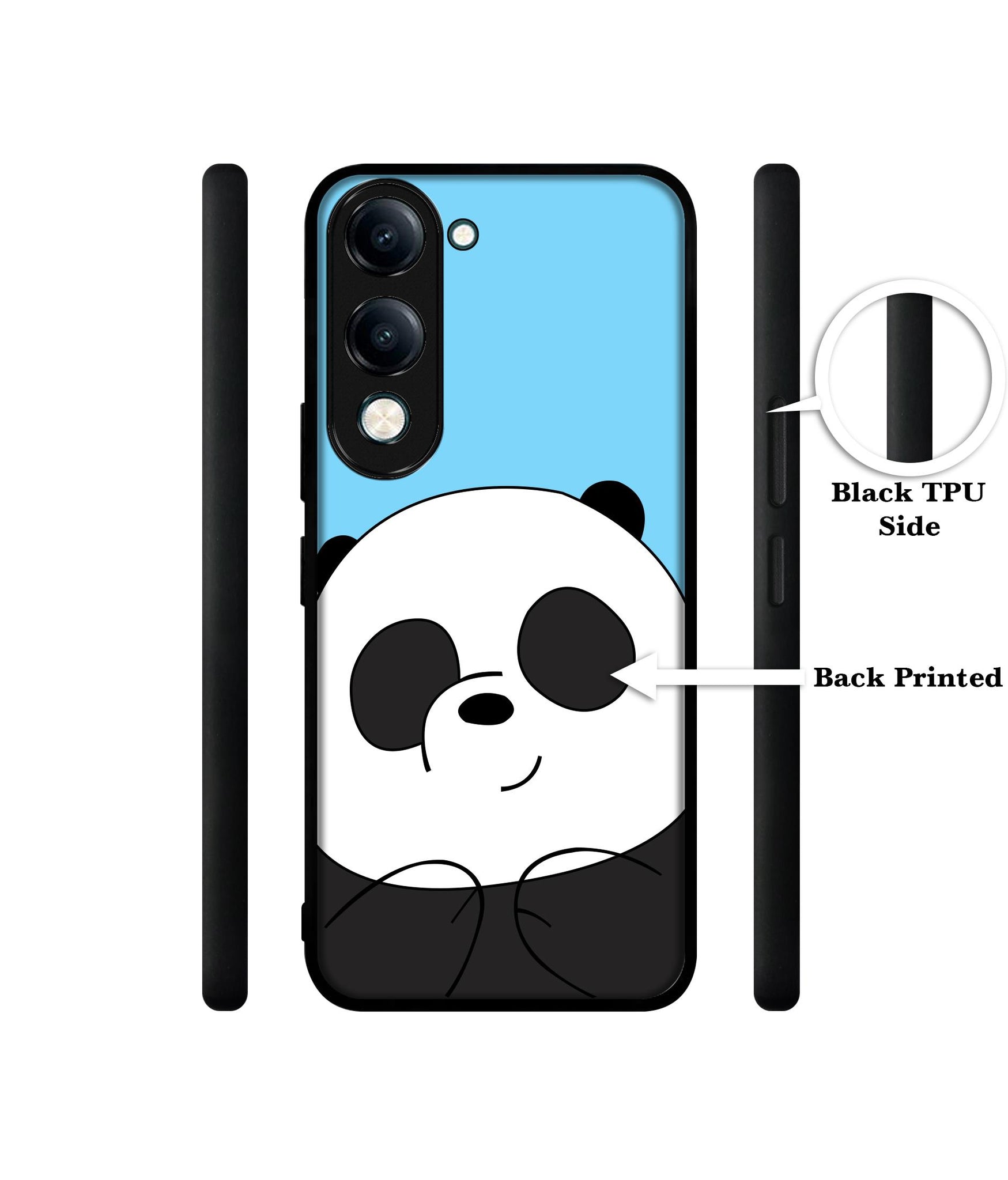 Cute Panda Designer 2D Printed Back Case Cover for Vivo Y04 4G / Y19e 4G / Y29s 5G
