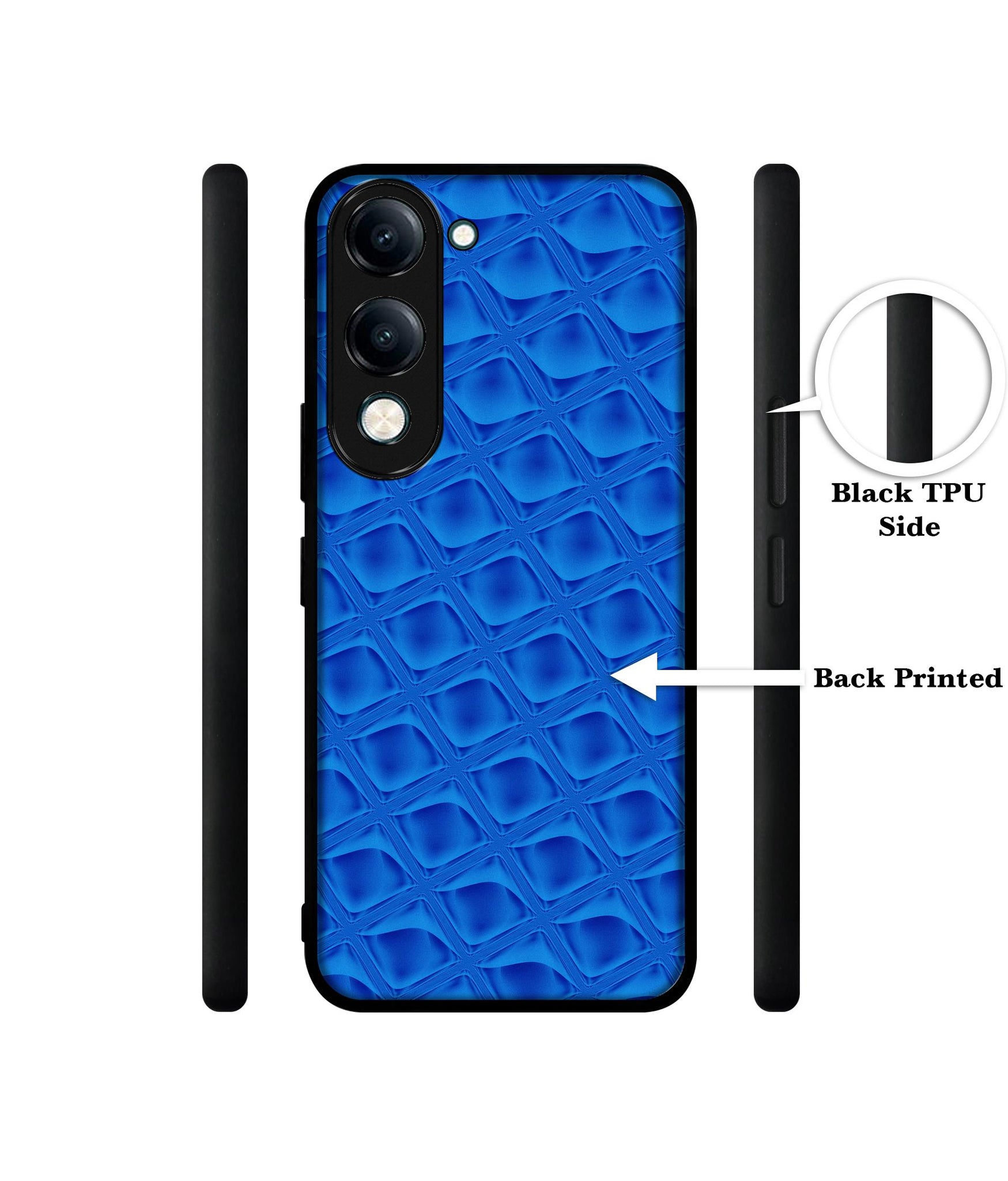 Blue Diamond Designer 2D Printed Back Case Cover for Vivo Y04 4G / Y19e 4G / Y29s 5G