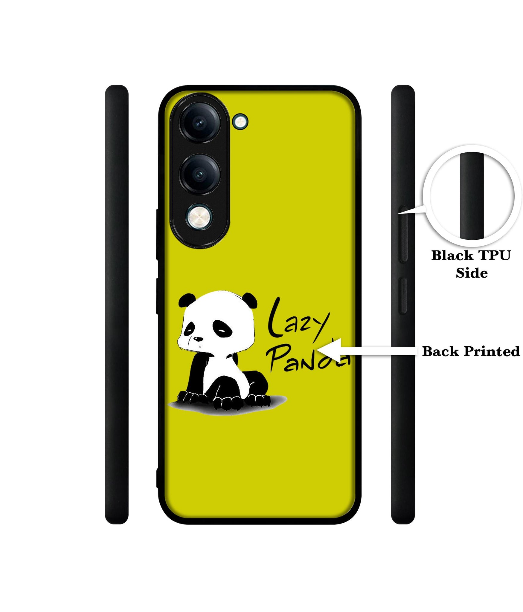 Lazy Panda Designer 2D Printed Back Case Cover for Vivo Y04 4G / Y19e 4G / Y29s 5G