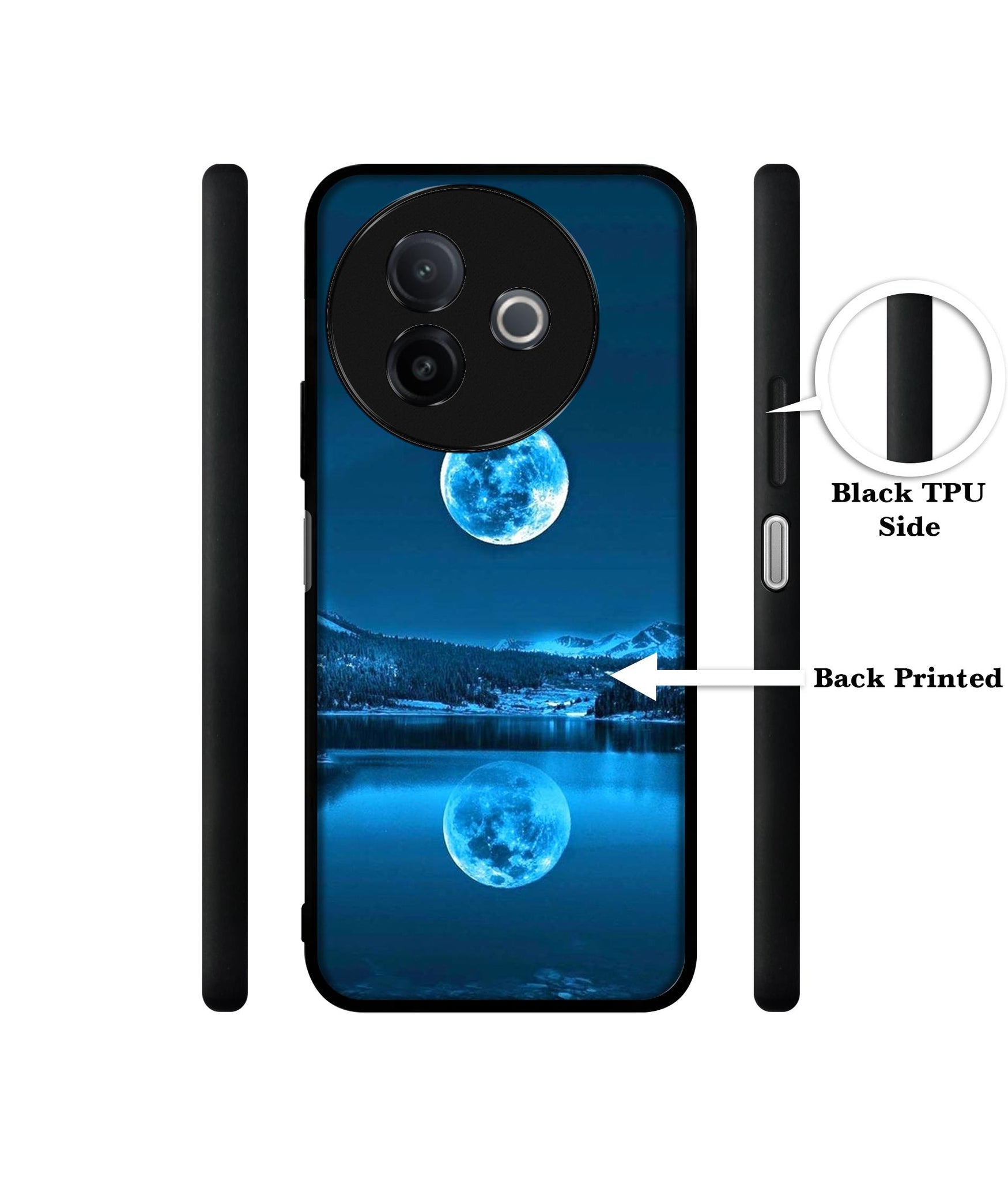 Awesome Moon Designer 2D Printed Back Case Cover for Vivo Y39 5G / Y300i 5G