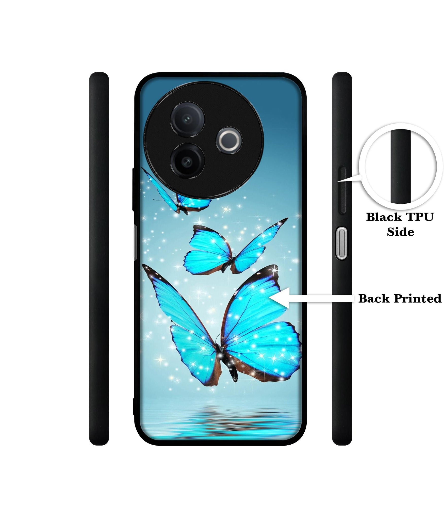 Flying Butterflies Designer 2D Printed Back Case Cover for Vivo Y39 5G / Y300i 5G