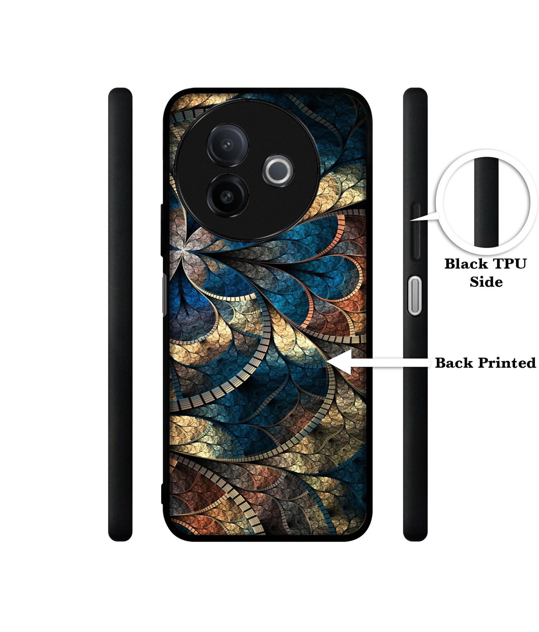 Fractional Pattern Designer 2D Printed Back Case Cover for Vivo Y39 5G / Y300i 5G