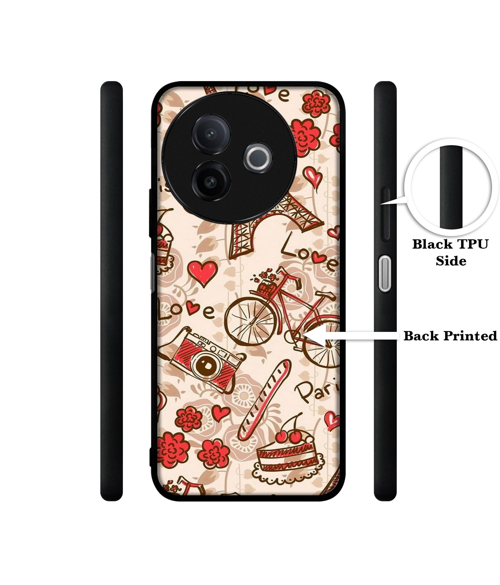 Vintage Paris Designer 2D Printed Back Case Cover for Vivo Y39 5G / Y300i 5G
