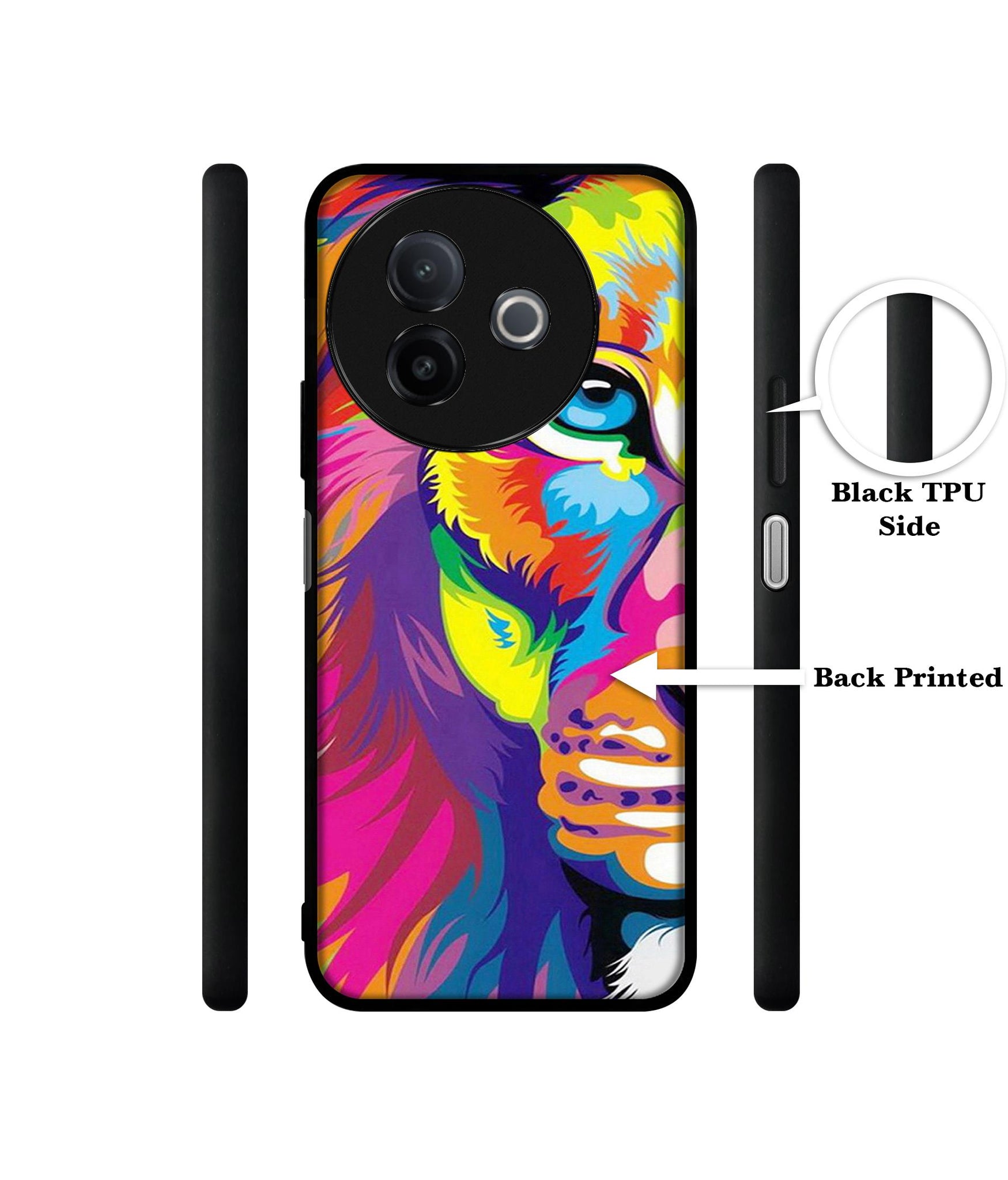 Lion Designer 2D Printed Back Case Cover for Vivo Y39 5G / Y300i 5G