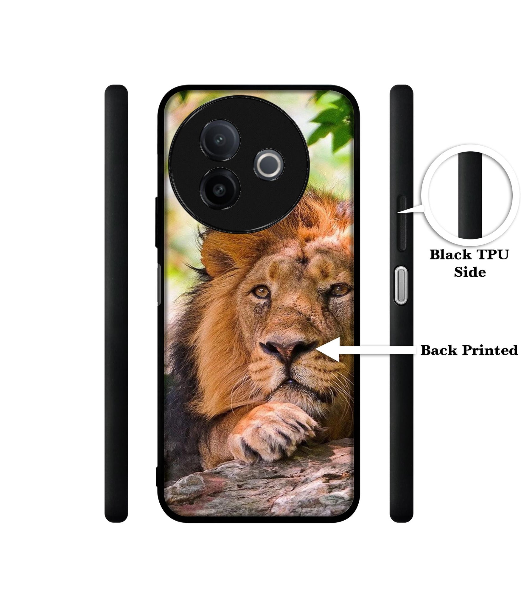 Tiger Pattern Print Designer 2D Printed Back Case Cover for Vivo Y39 5G / Y300i 5G
