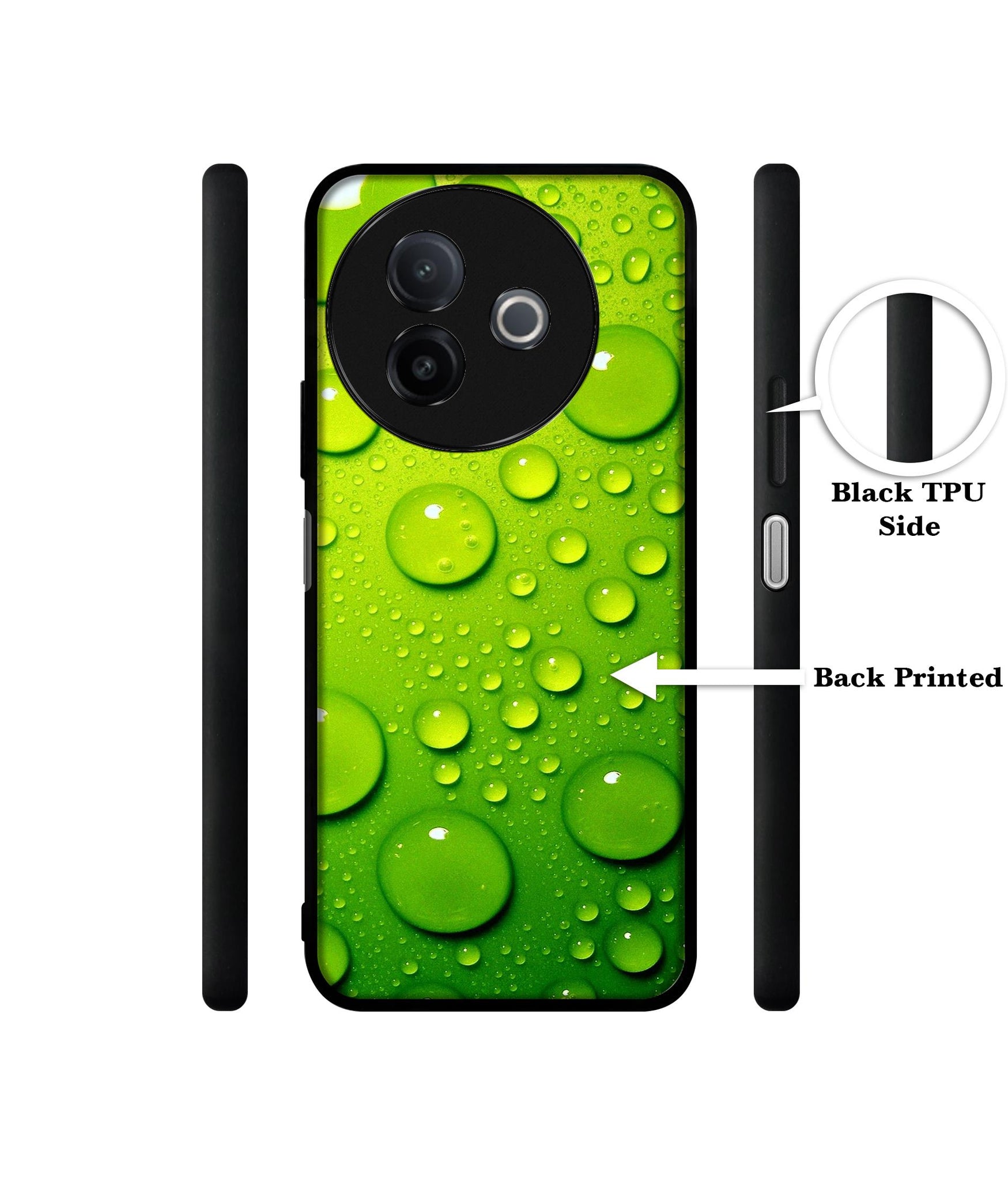 Green Bubbles Designer 2D Printed Back Case Cover for Vivo Y39 5G / Y300i 5G