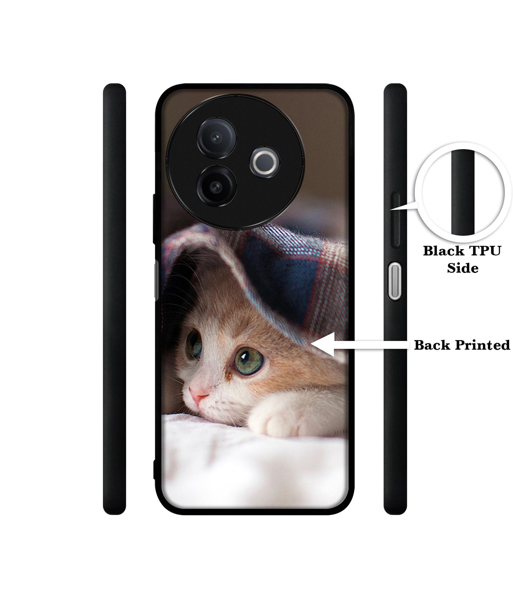 Sleepy Kitten Designer 2D Printed Back Case Cover for Vivo Y39 5G / Y300i 5G