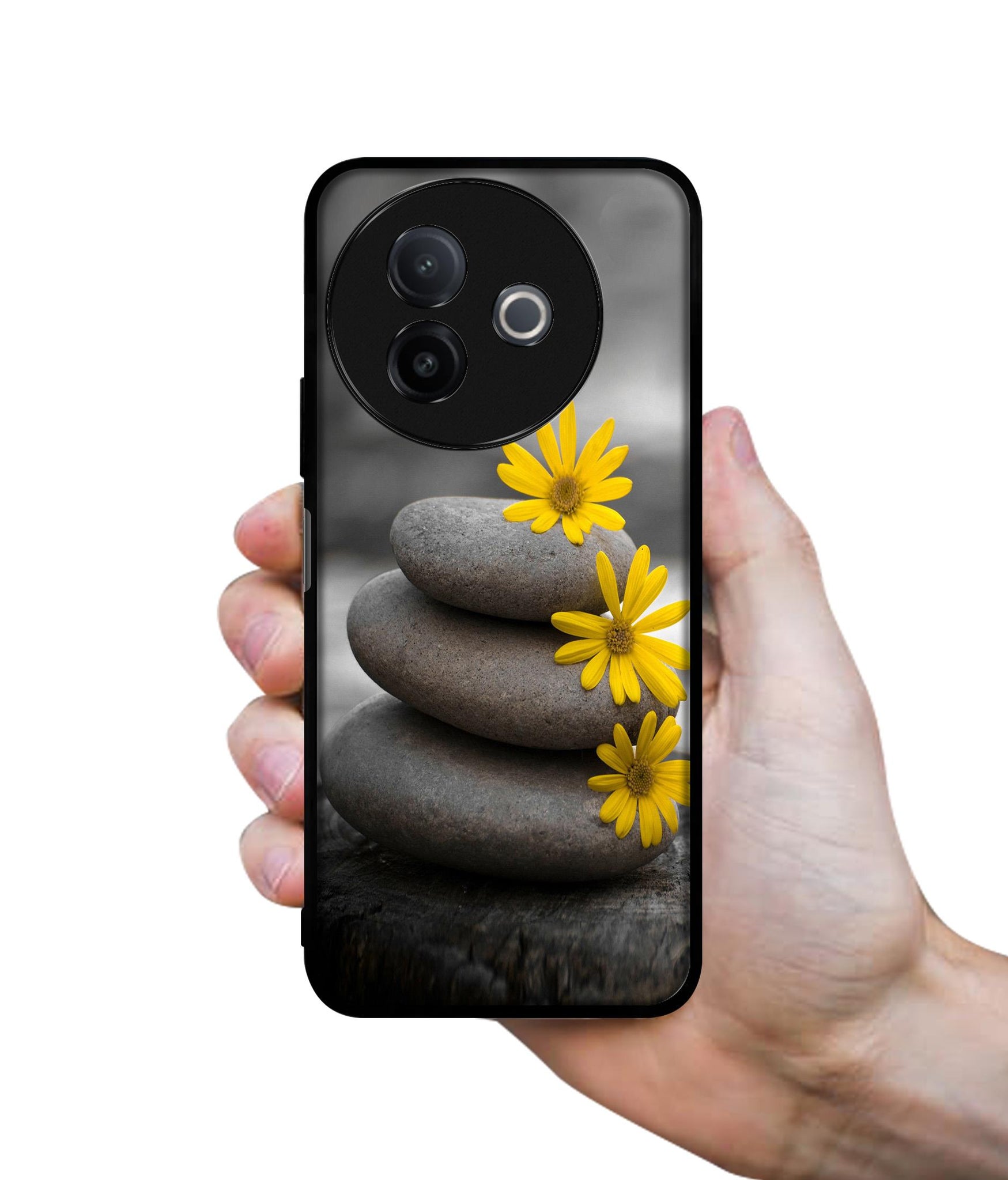 Stones And Flower Designer 2D Printed Back Case Cover for Vivo Y39 5G / Y300i 5G