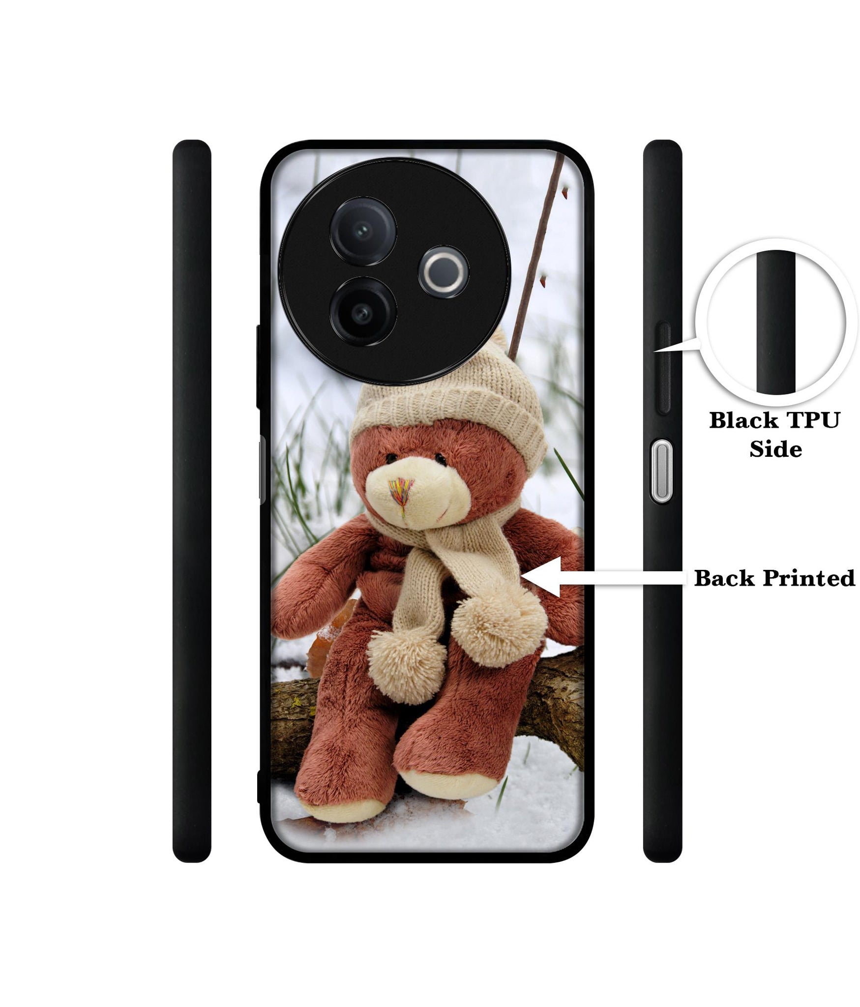 Woolen Bear Designer 2D Printed Back Case Cover for Vivo Y39 5G / Y300i 5G