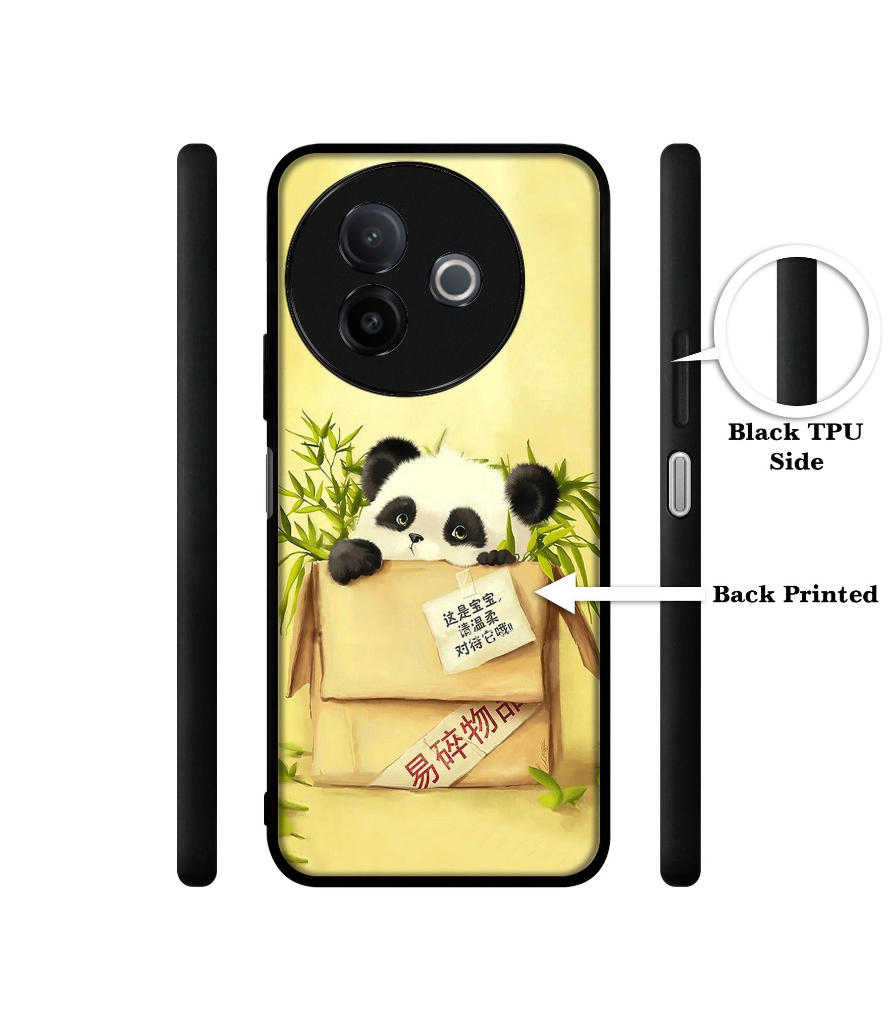 Panda In Box Designer 2D Printed Back Case Cover for Vivo Y39 5G / Y300i 5G