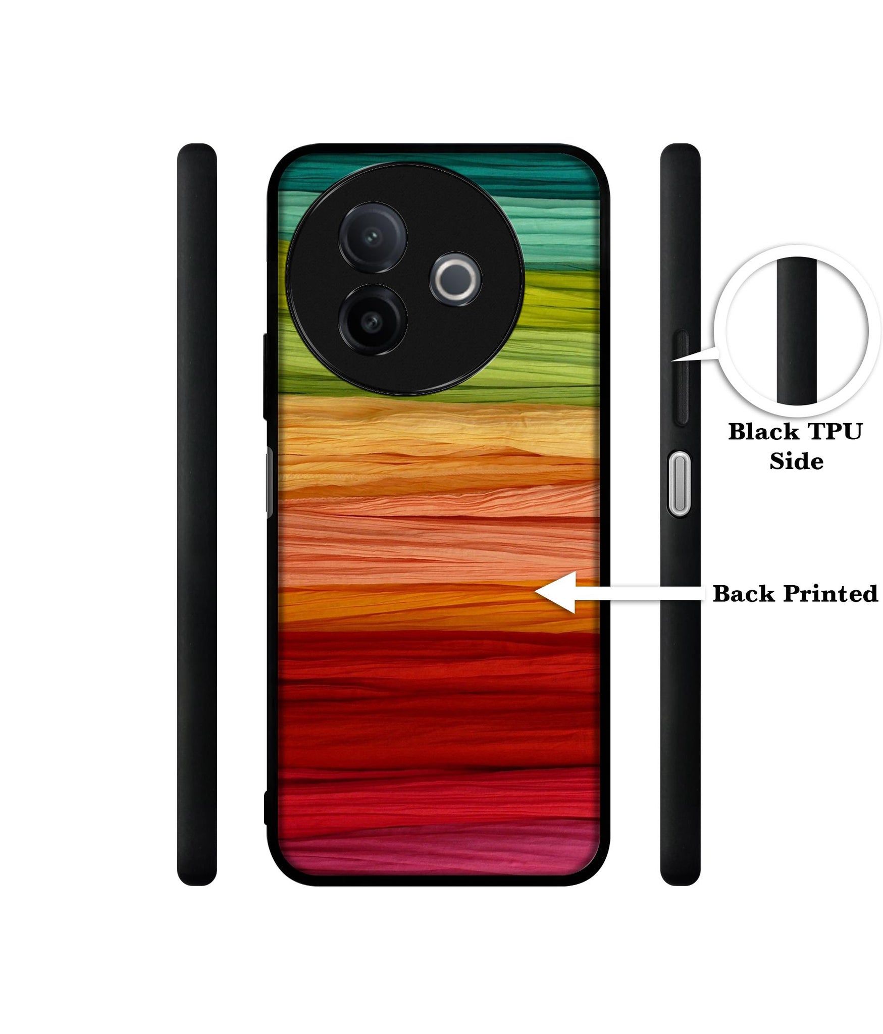 Colorful Thread Designer 2D Printed Back Case Cover for Vivo Y39 5G / Y300i 5G