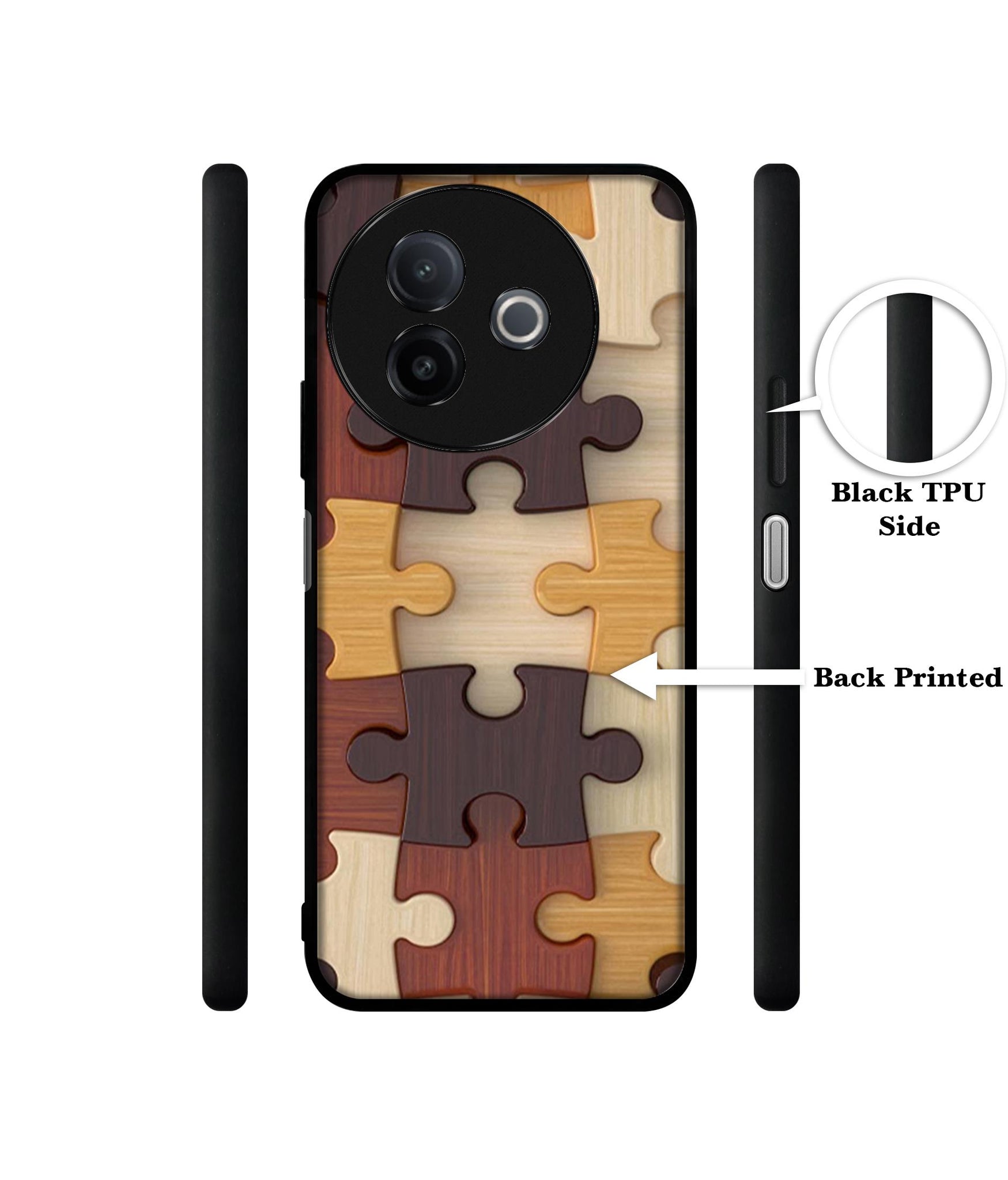Puzzle Pattern Designer 2D Printed Back Case Cover for Vivo Y39 5G / Y300i 5G