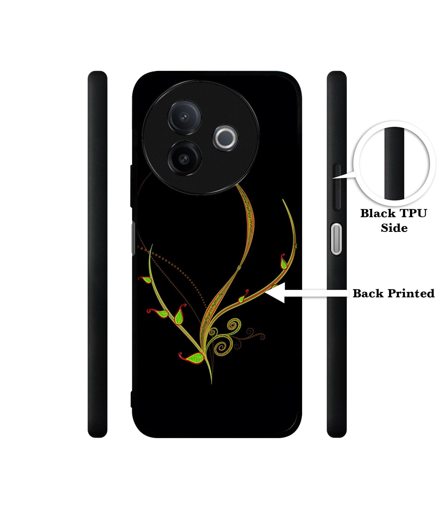 Yellow Pattern Designer 2D Printed Back Case Cover for Vivo Y39 5G / Y300i 5G