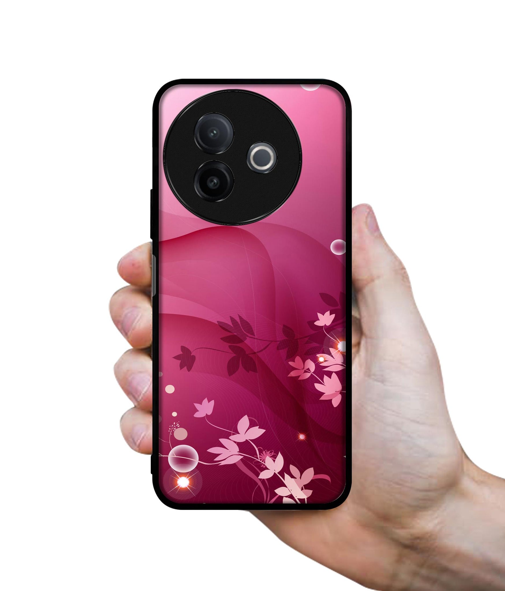Pink Abstract Designer 2D Printed Back Case Cover for Vivo Y39 5G / Y300i 5G