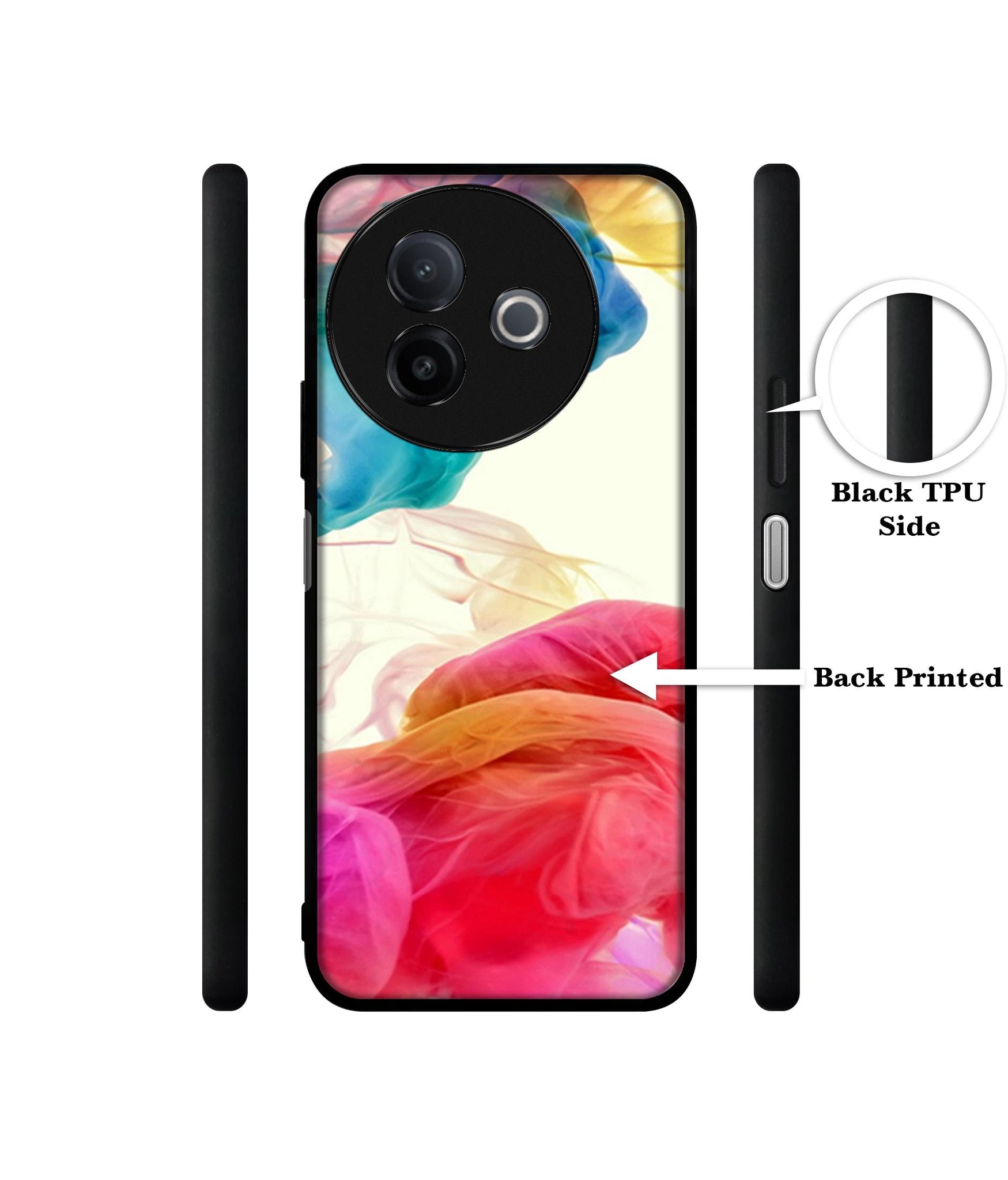 Colored Smoke Designer 2D Printed Back Case Cover for Vivo Y39 5G / Y300i 5G