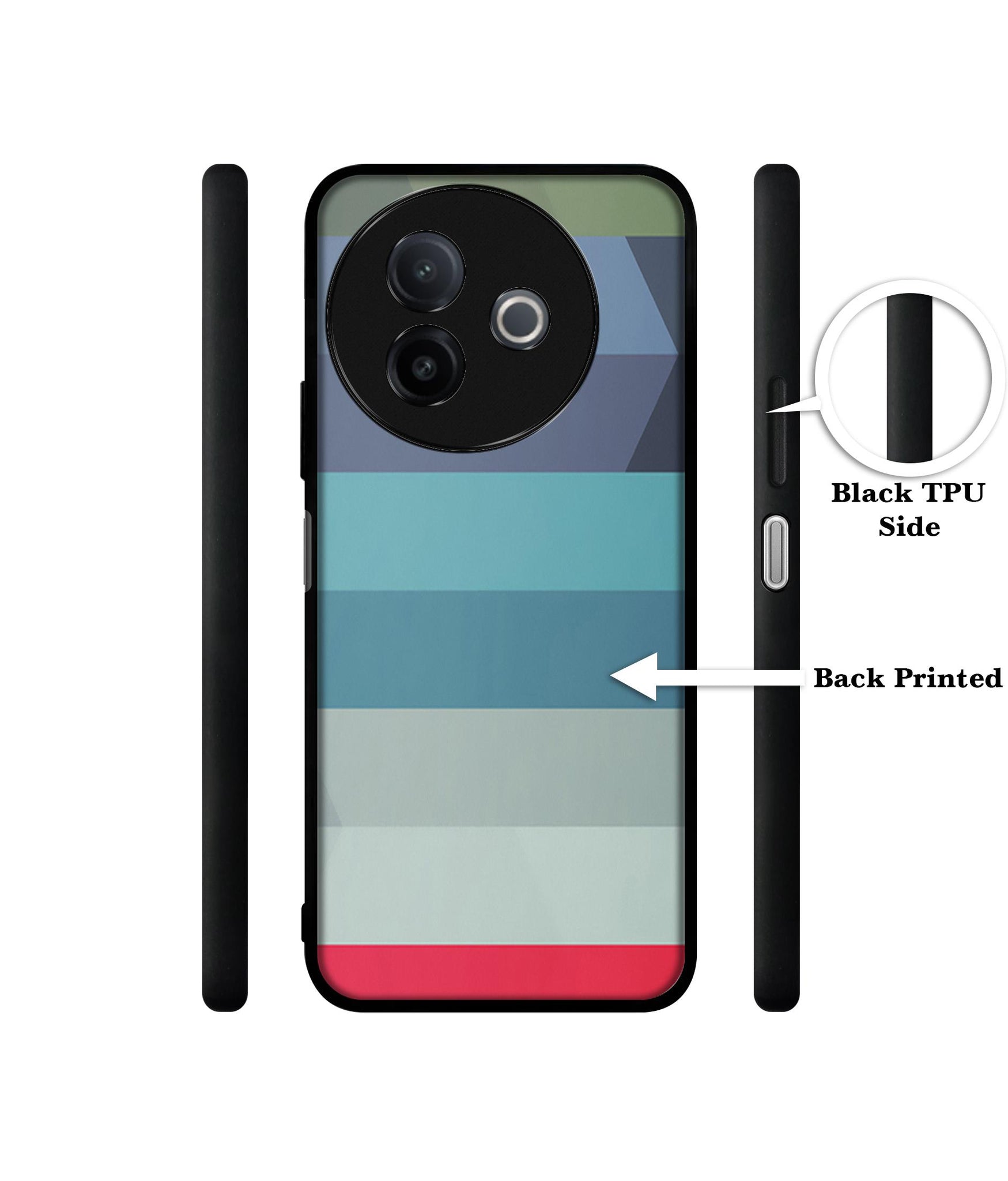 Colorful Lines Designer 2D Printed Back Case Cover for Vivo Y39 5G / Y300i 5G